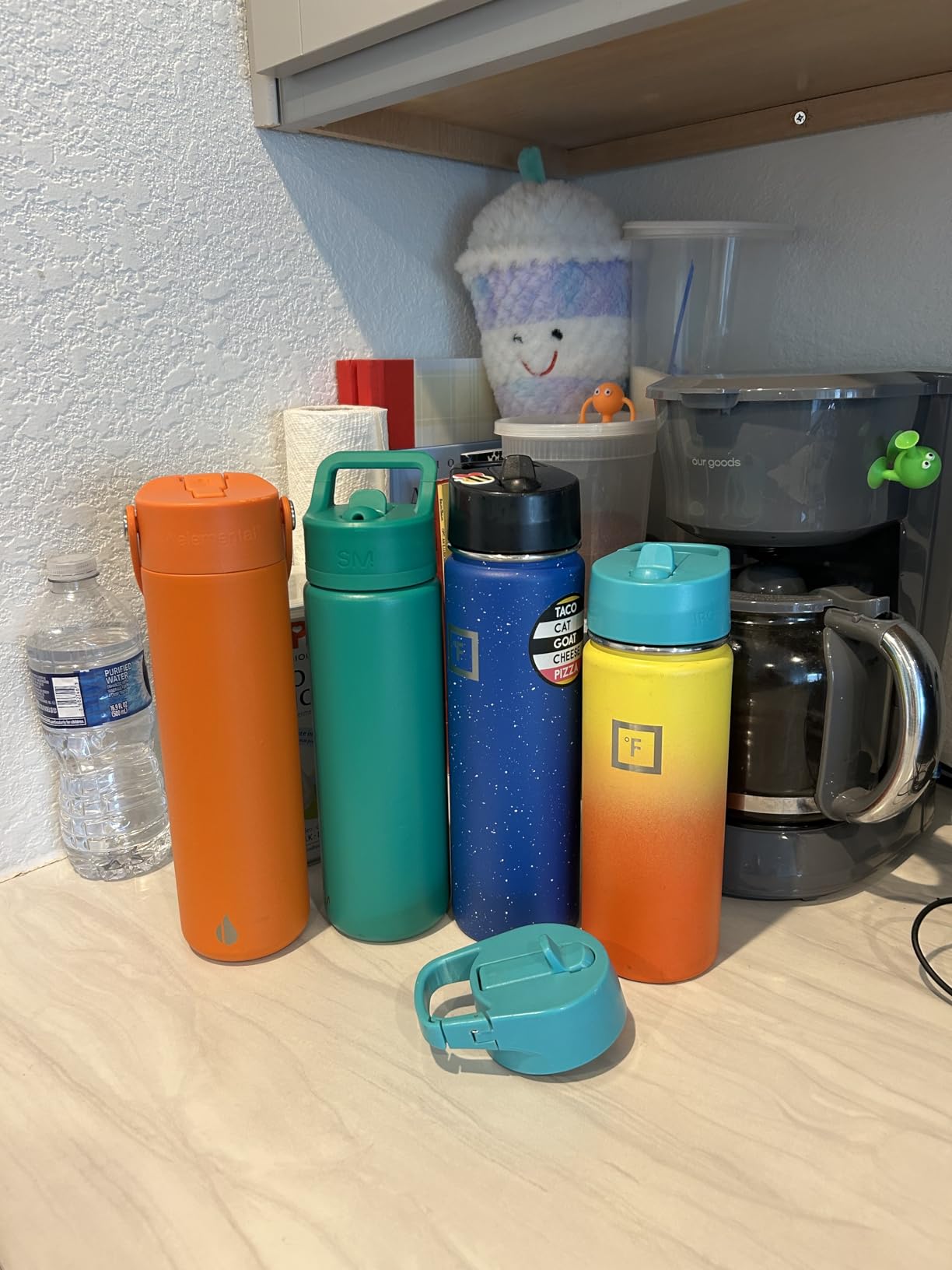 Simple Modern Insulated Water Bottle with Straw | 30oz | Blue customer photo 2