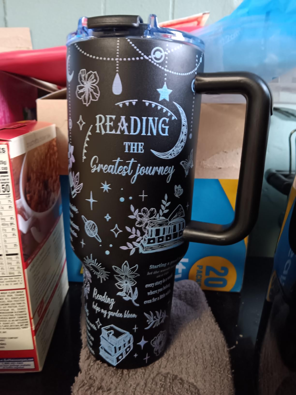 Book Lovers Gifts for Women, 40oz Tumbler with Handle & Straw customer photo 2