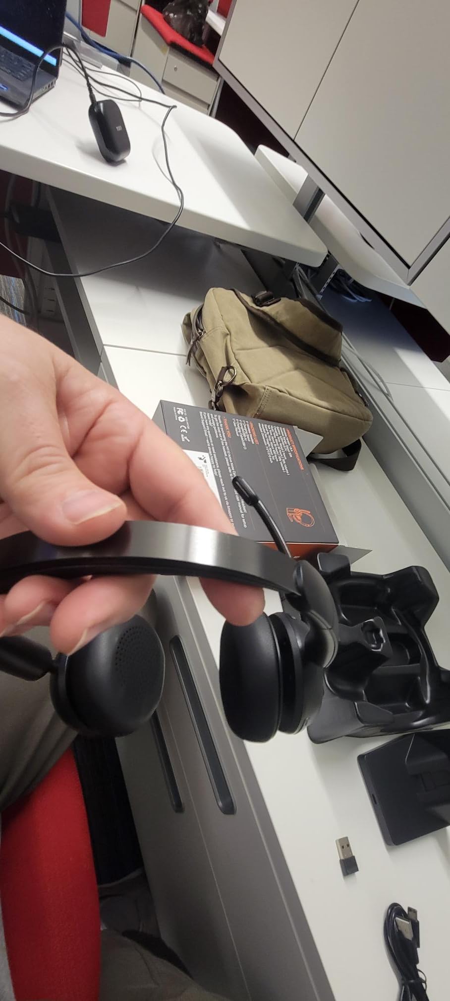 Upgrade ANC & ENC Wireless Headset with Mic for Work(Flip-to-Mute & Dongle) customer photo 1