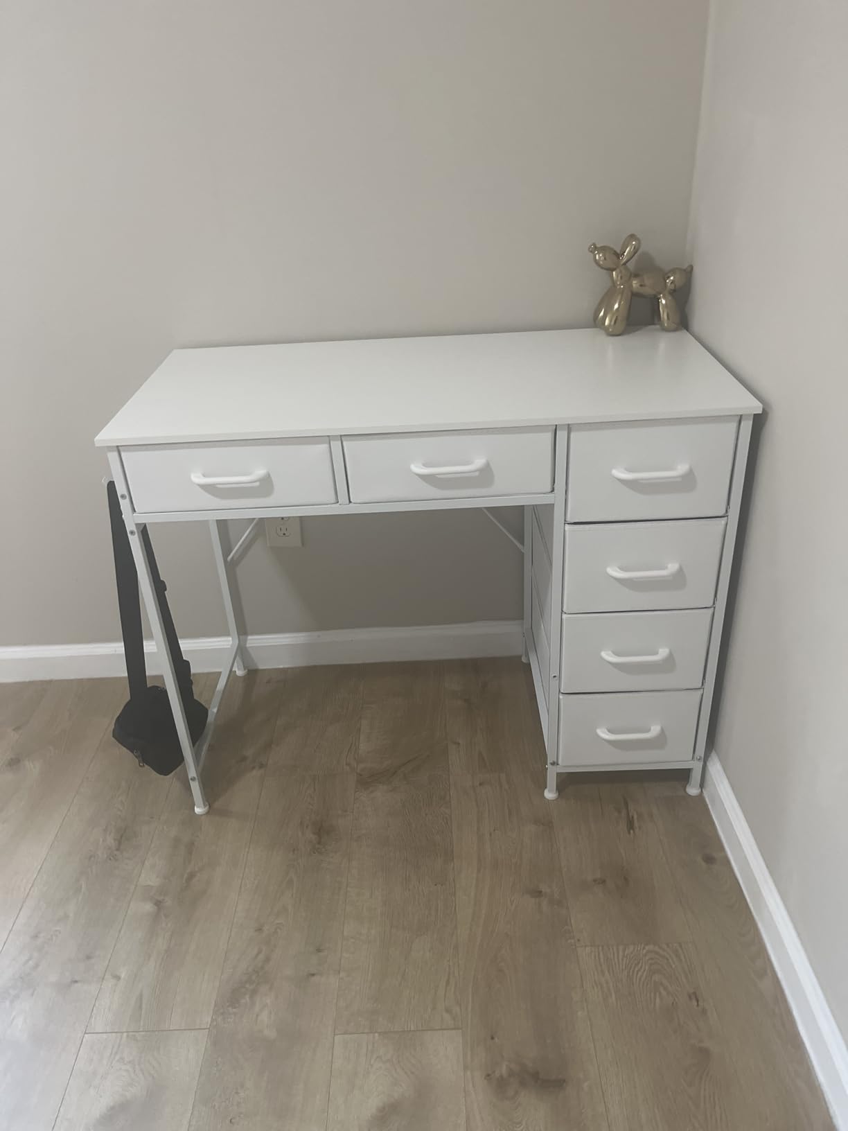 ODK 40 Inch White Computer Desk with 6 Drawers customer photo 1