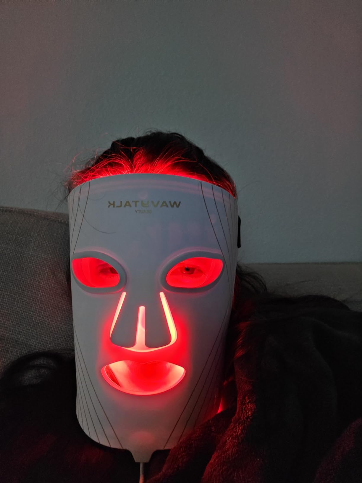 wavytalk Red Light Therapy Mask for Face, Glow Time LED Face Mask 850nm NIR customer photo 2