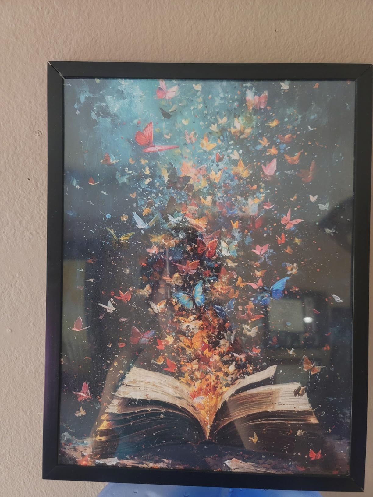 Dazzlewall Fantasy Butterfly Book Canvas Wall Art Print 12x16 in Unframed customer photo 2