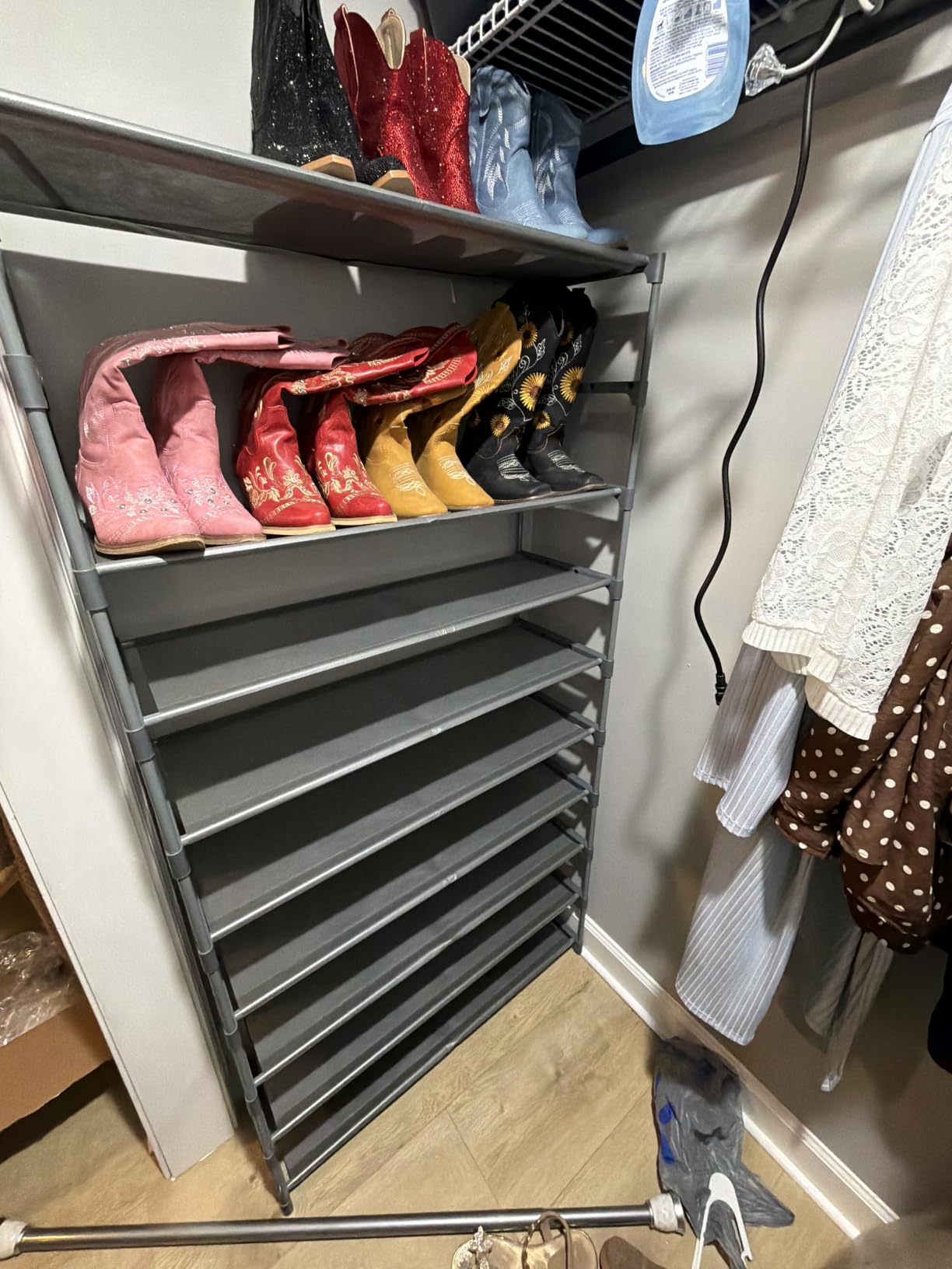 Kitsure 10 Tier Shoe Rack, Tall Shoe Organizer, 32.2