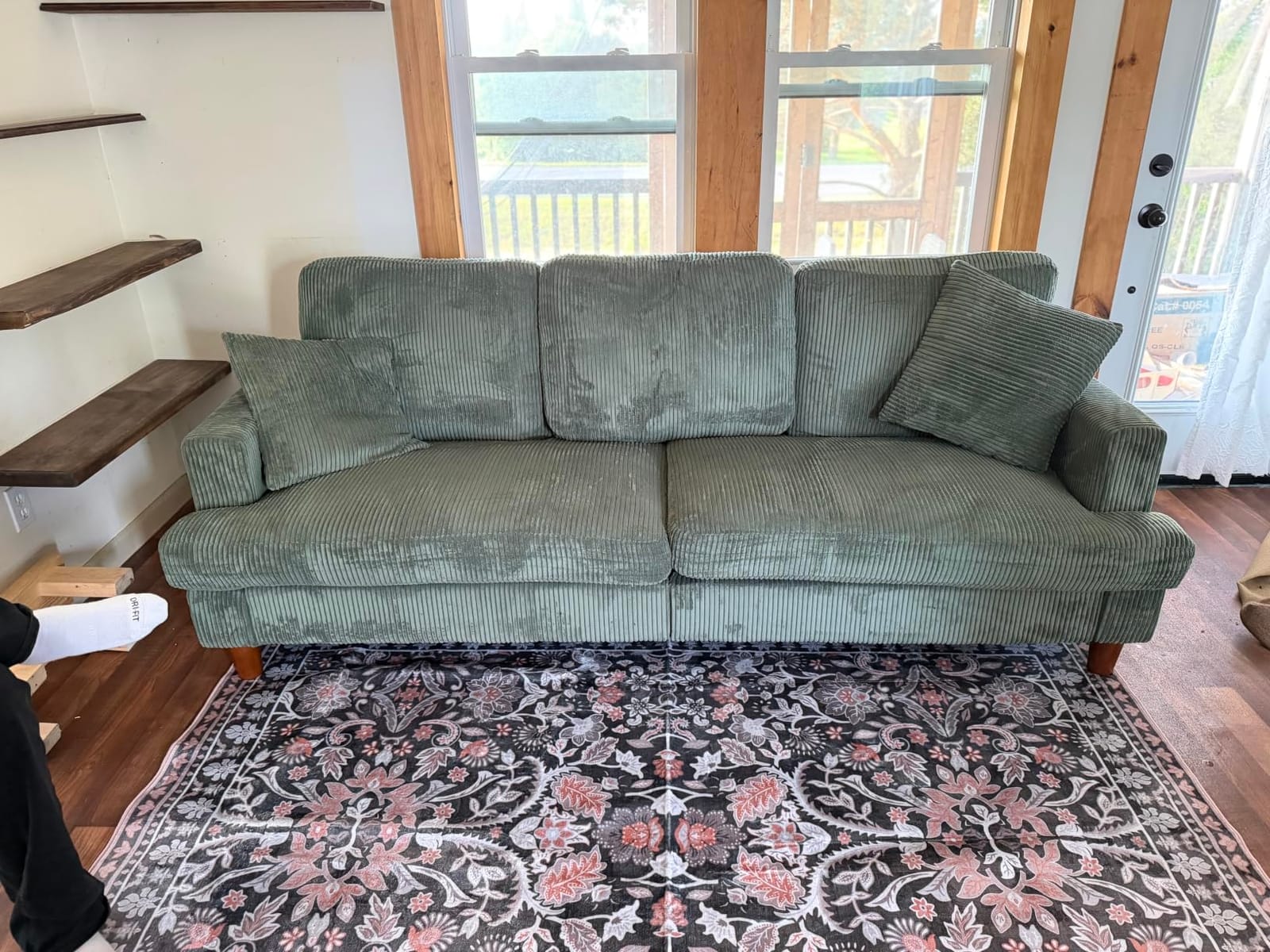 Kidirect 35.5in Oversized Accent Chair, Beige Corduroy Reading Chair customer photo 1