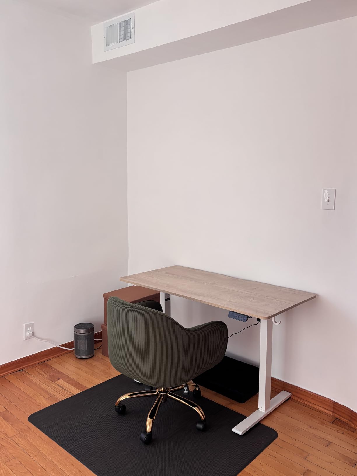 FEZIBO Standing Desk 48 × 24 Inch Electric Height Adjustable, Maple customer photo 1