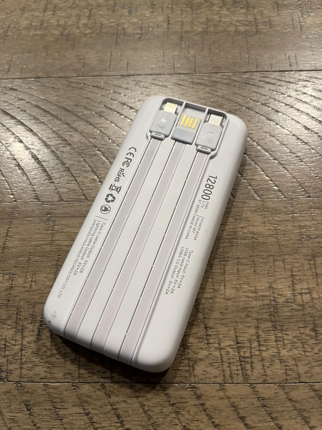 2026 2-Pack 10000mAh Portable Charger Battery Pack with Built in Cables customer photo 1