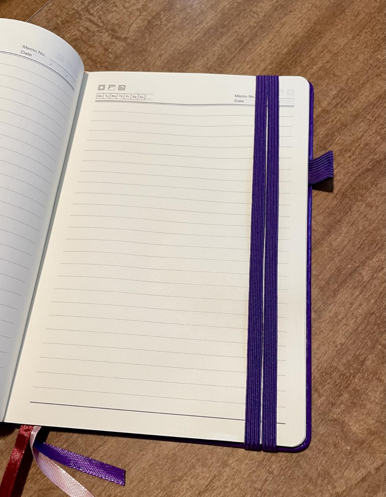 PAIBAS A5 Lined Journal, Leather Bound Notebook for Work & Travel 5.8