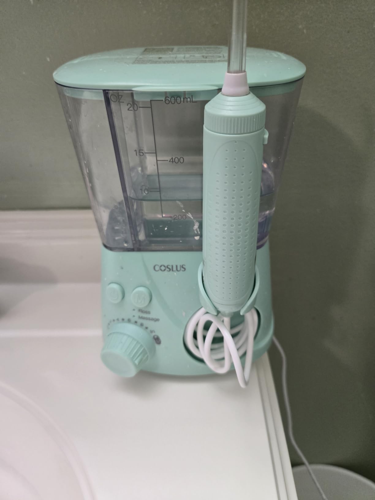 COSLUS E2 Water Dental Flosser for Teeth, Multi-User Family Use, Green customer photo 1