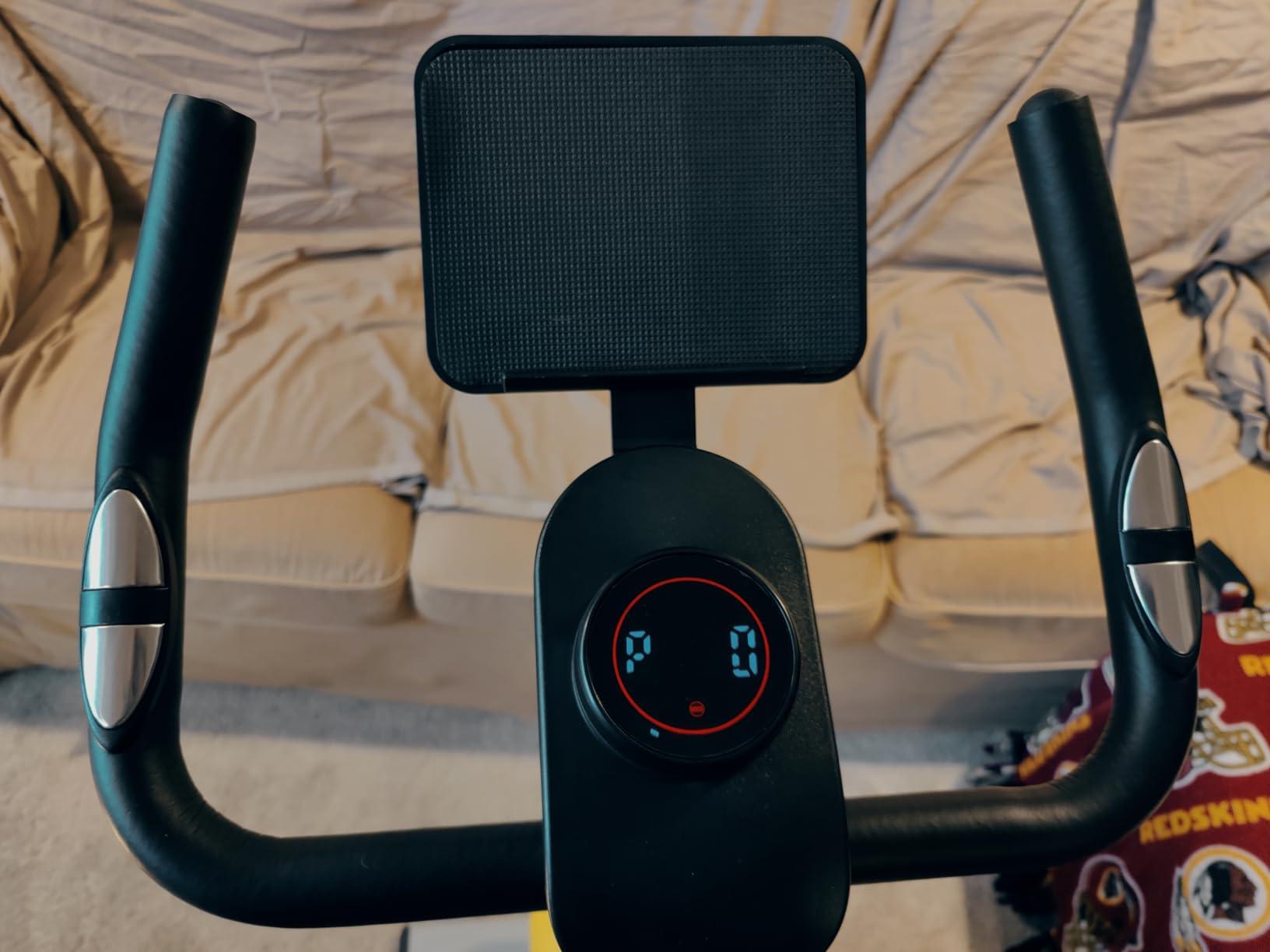 Exercise Bikes for Home,Spin Bike with Adjustable Magnetic,Brake Pad Resistance Silent Belt Drive,350lbs/300lbs Weight Capacity &Upgraded Version Seat for Home Cardio&Weight Loss(QM-530W) customer photo 2