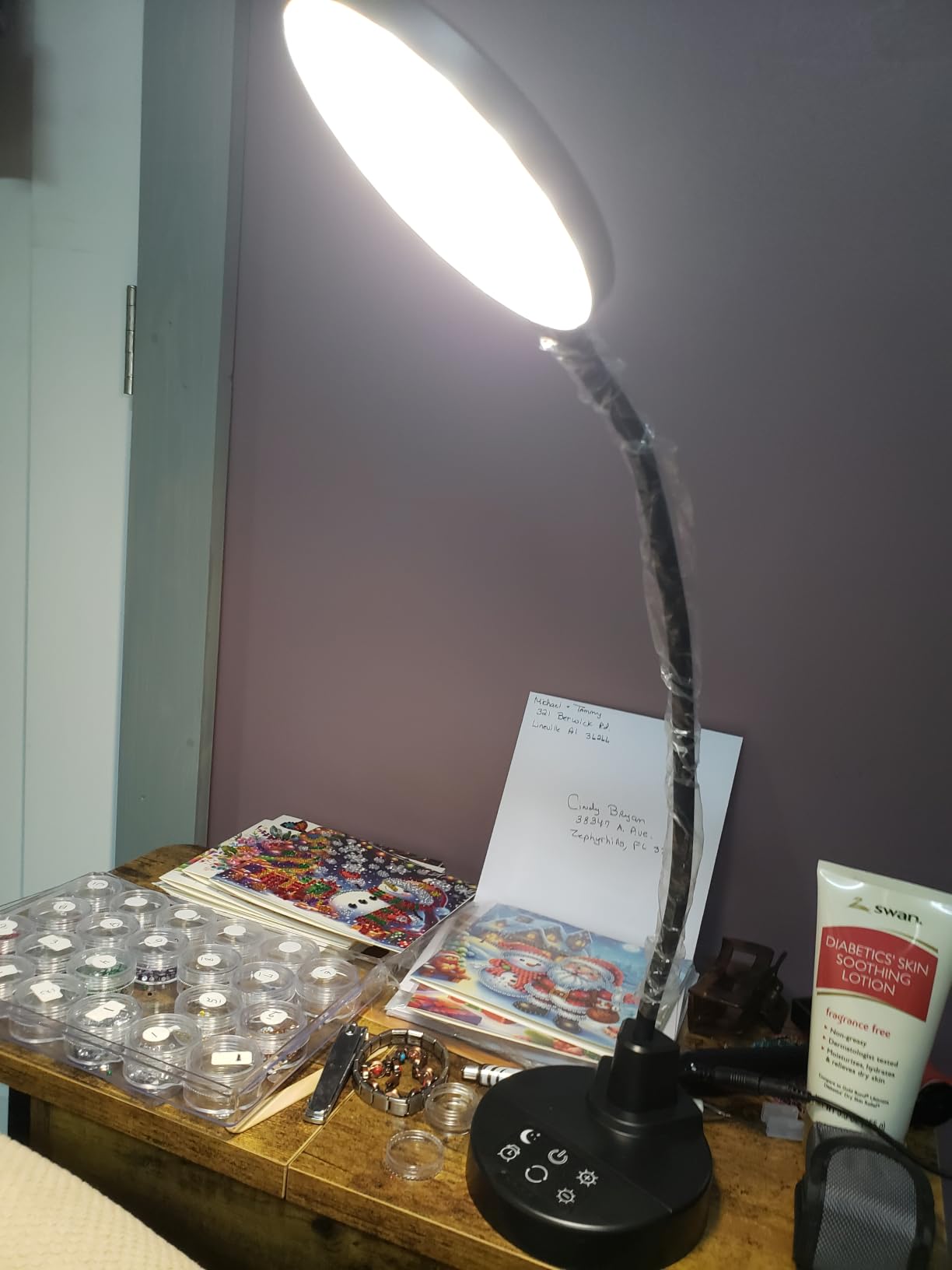 15W LED Desk Lamp with USB Charging Ports – Dimmable Table Lamp with 3 Color Temps, 5 Brightness, 4 Timers, Flexible Gooseneck Light with Base, Eye-Caring Reading Light for Home Office, Bedroom, Study customer photo 1