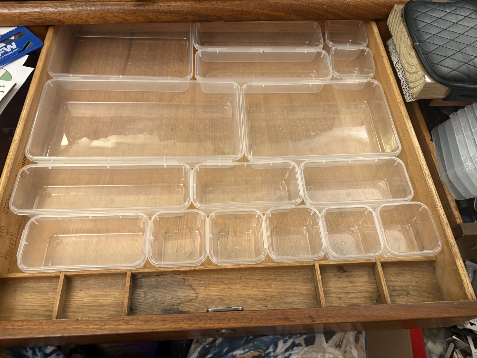 A-LuGei 【Military Grade】 Drawer Organizer for Vanity Bathroom Makeup Desk customer photo 2