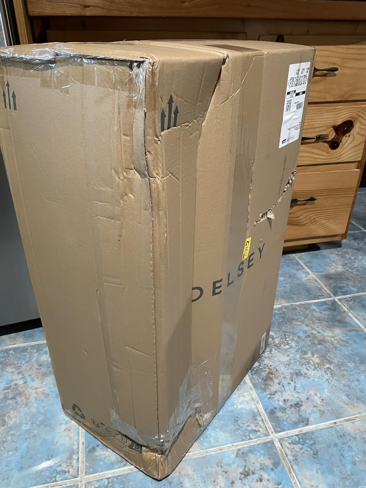 DELSEY PARIS Helium Aero Hardside Expandable Luggage with Spinner Wheels, Orion Blue, Checked-Medium 24 Inch customer photo 1