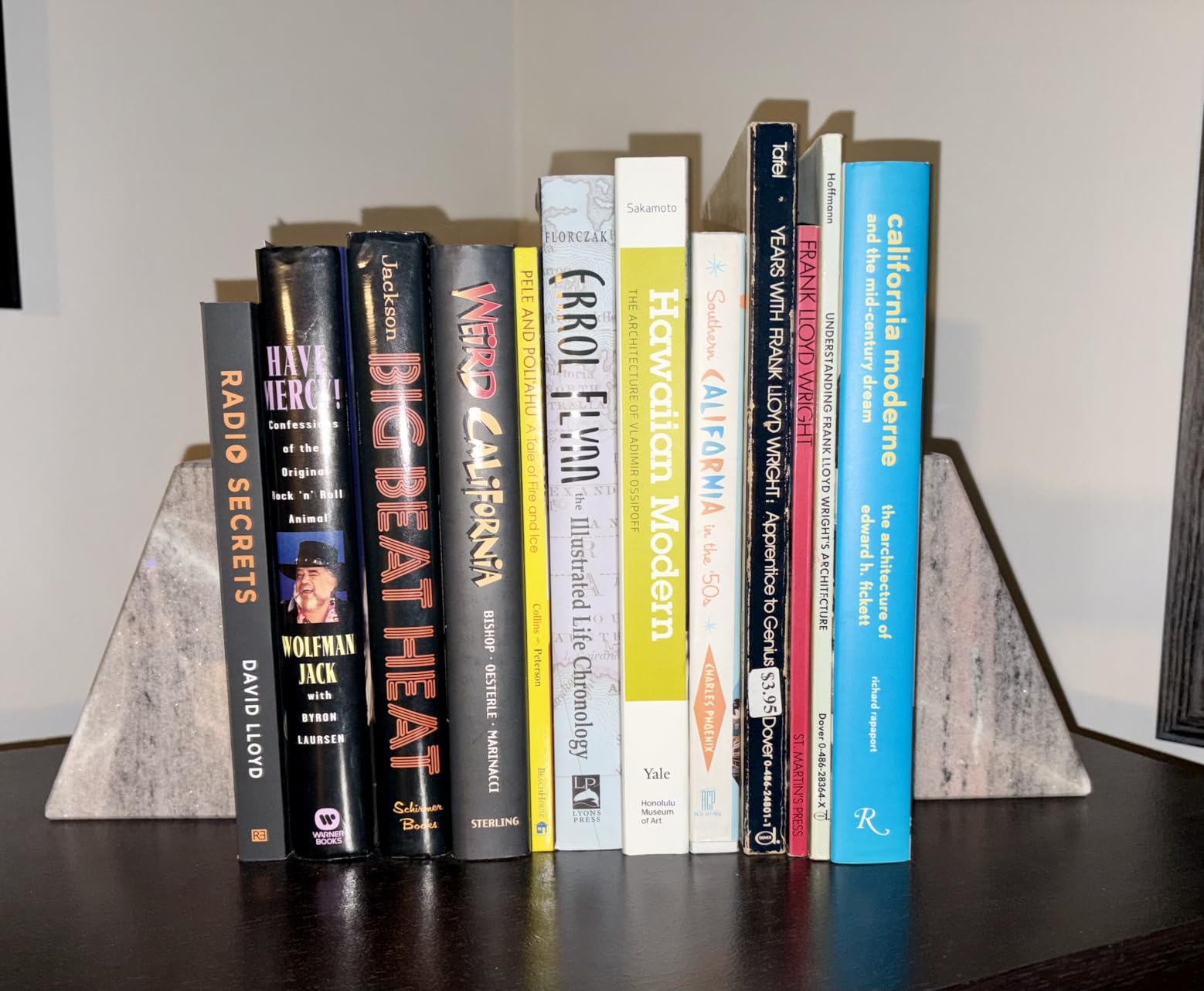 Koville Marble Bookends for Shelves, Large Bookends for Heavy Books, Non-Slip 7Lbs Stone Book Ends for CD/Movies, Modern Decorative Bookends for Shelves Table Home Decor(Navona) customer photo 1