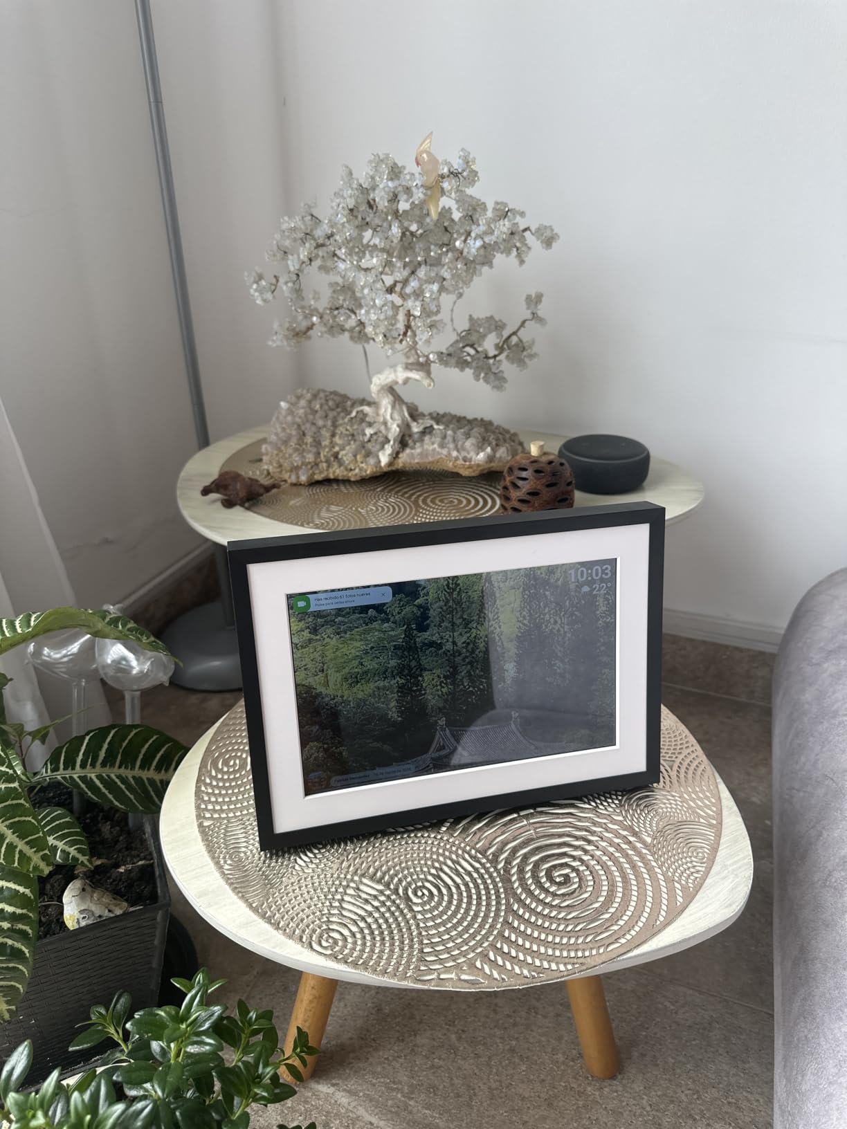 FRAMEO Digital Picture Frame Touch Screen 32GB Storage WiFi Smart 21.5 inch Photo Frame, FHD IPS Auto-Rotate, Attach Wall mounting Bracket Share Photos or Videos Instantly via Frameo APP customer photo 1