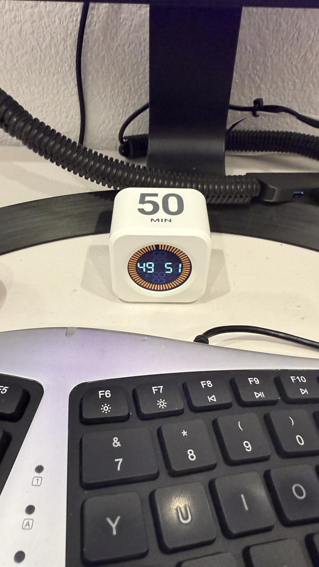 KADAMS Pomodoro Cube Timer Productivity Visual Timer - 5/10/25/50 Min Rotating Countdown (1, Green) customer photo 2