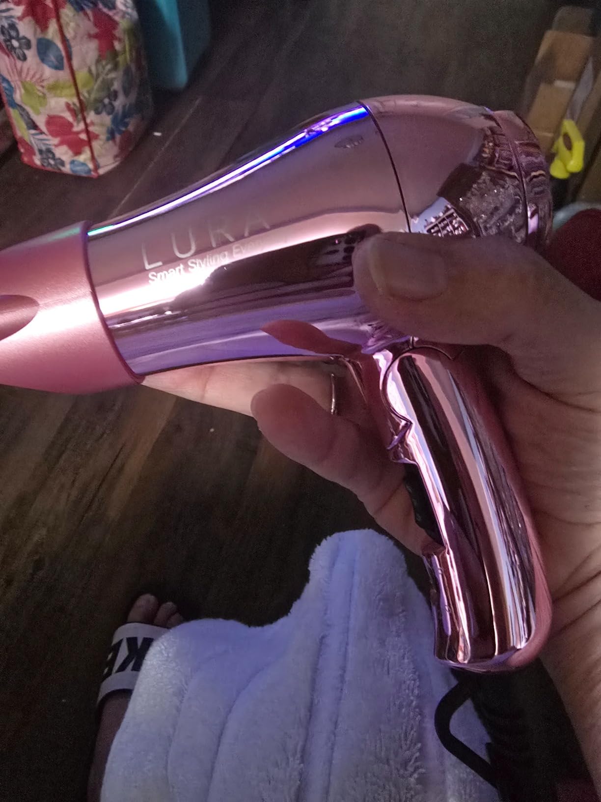 Small Auto Dual Voltage Travel Hair Dryer Foldable with Diffuser for Women customer photo 2