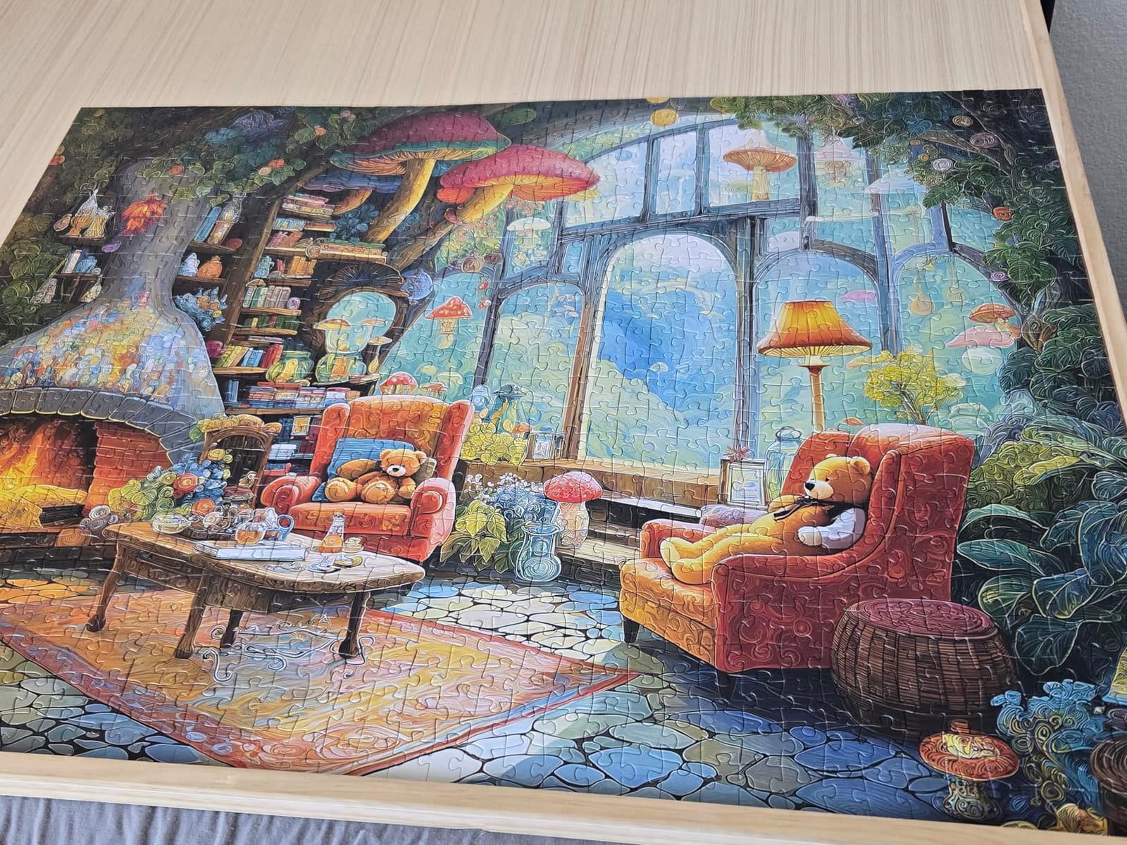Vintage Bookstore Maze 1000 Piece Puzzle for Adults with Letters on Back customer photo 1