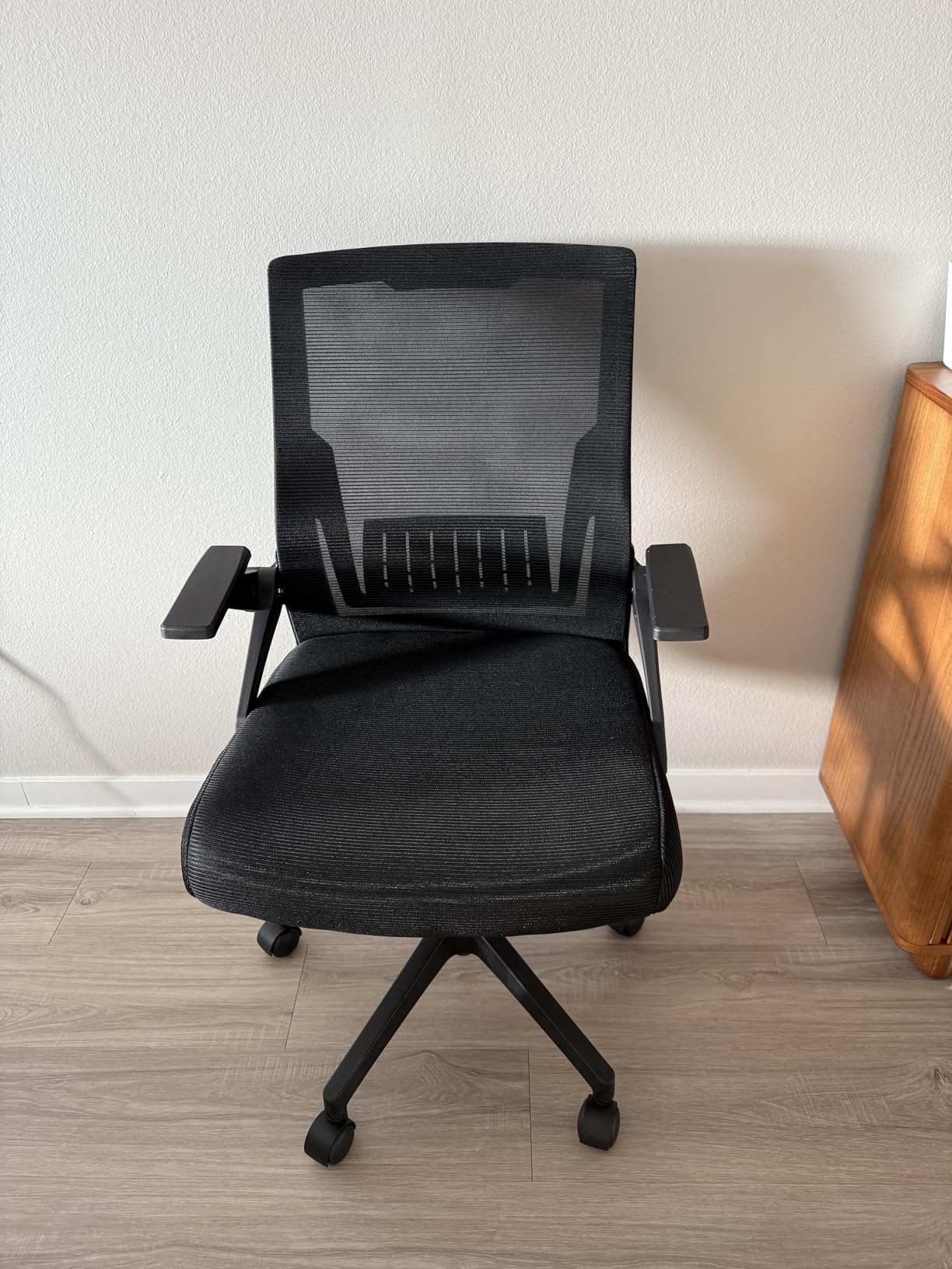 GTPLAYER Ergonomic Office Chair with Flip-up Armrests Executive Computer Chair for Home Office, Breathable Mesh & Comfy Lumbar Support, Black customer photo 1