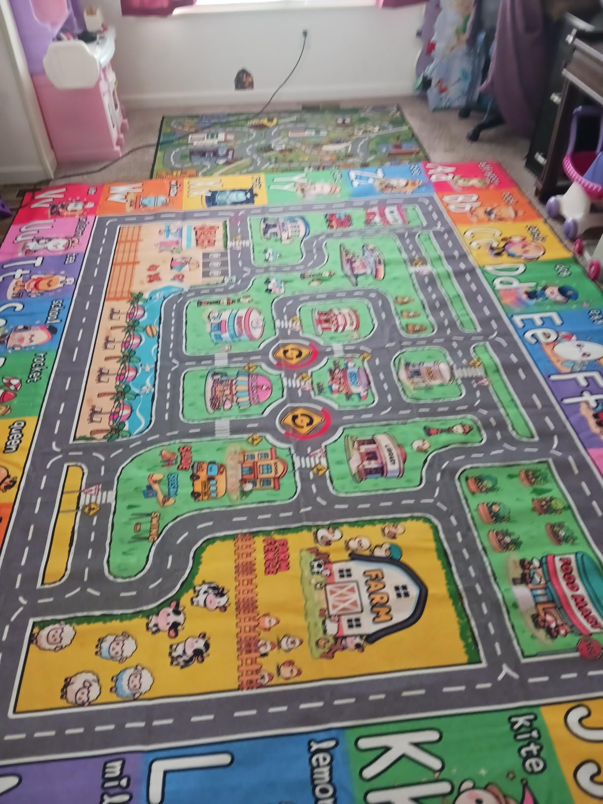 Large Classroom Rug Elementary 8x10, ABC Kids Rugs for Playroom customer photo 1