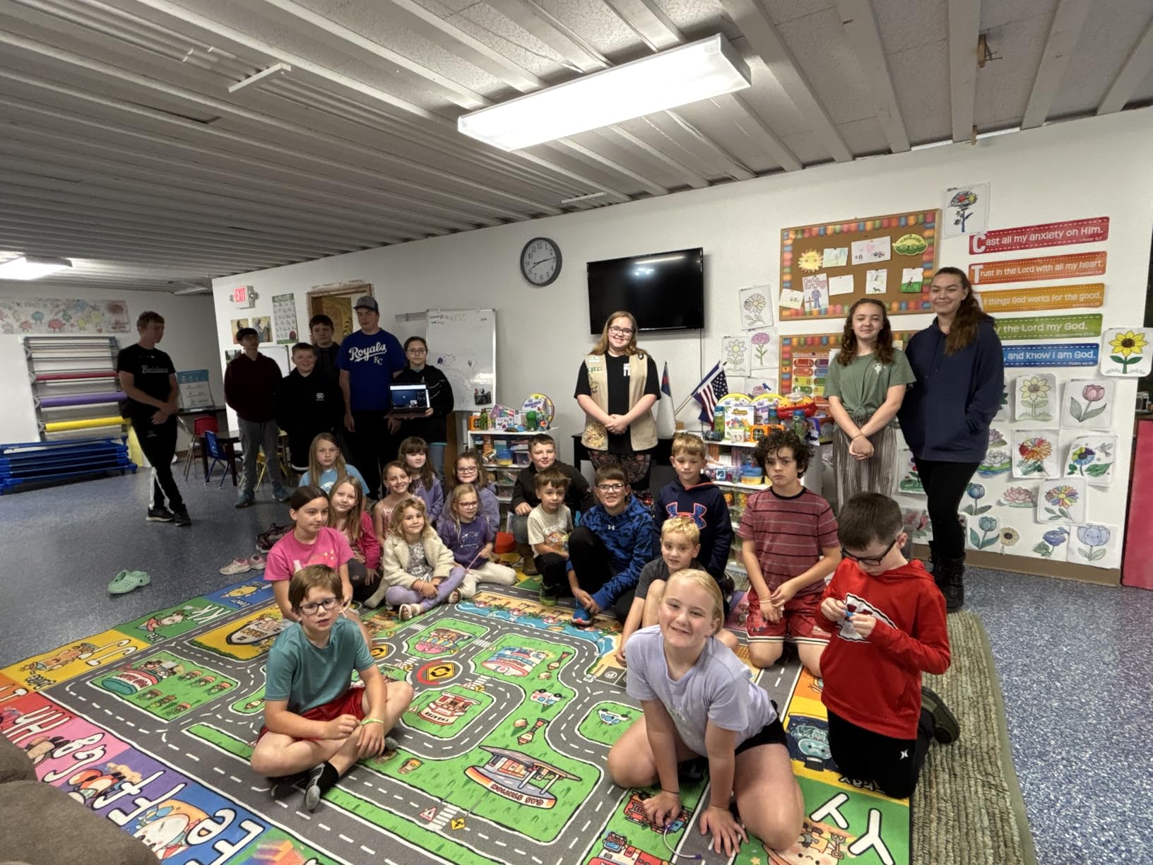 Large Classroom Rug Elementary 8x10, ABC Kids Rugs for Playroom customer photo 2