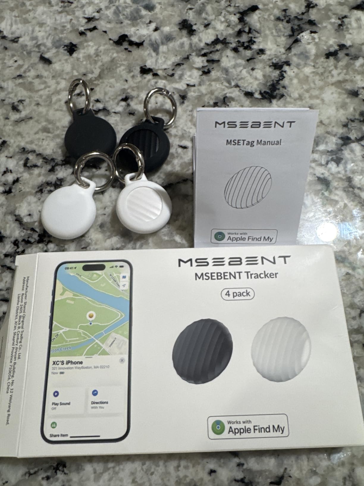 Air Tags-4 Pack for Apple Find My, MFi Certified Tags, iOS Only, IP67 Waterproof, Track Keys, Wallets, Luggage & Suitcases. customer photo 1