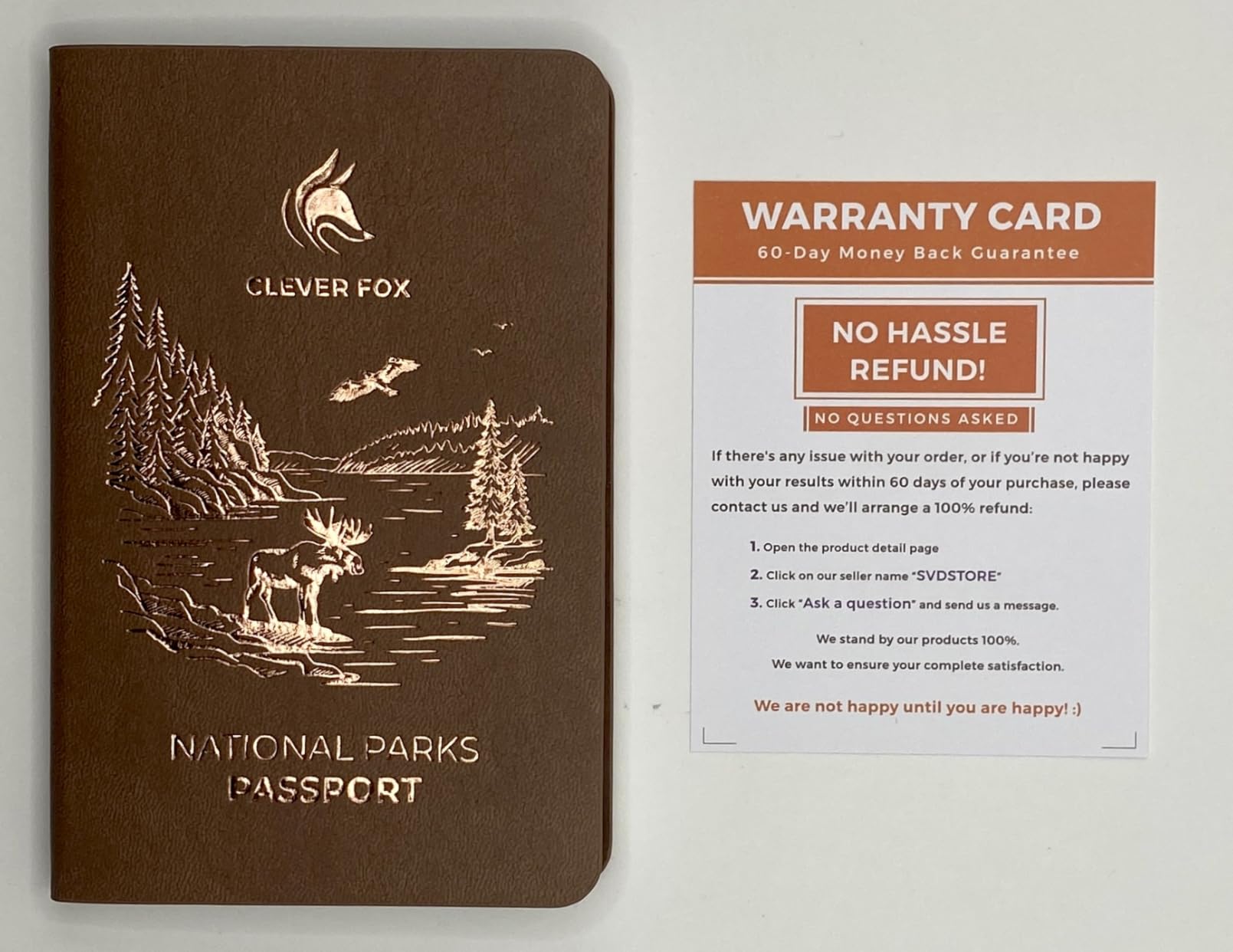 Clever Fox National Park Passport Book for Stamps & Notes, Dark Blue customer photo 2