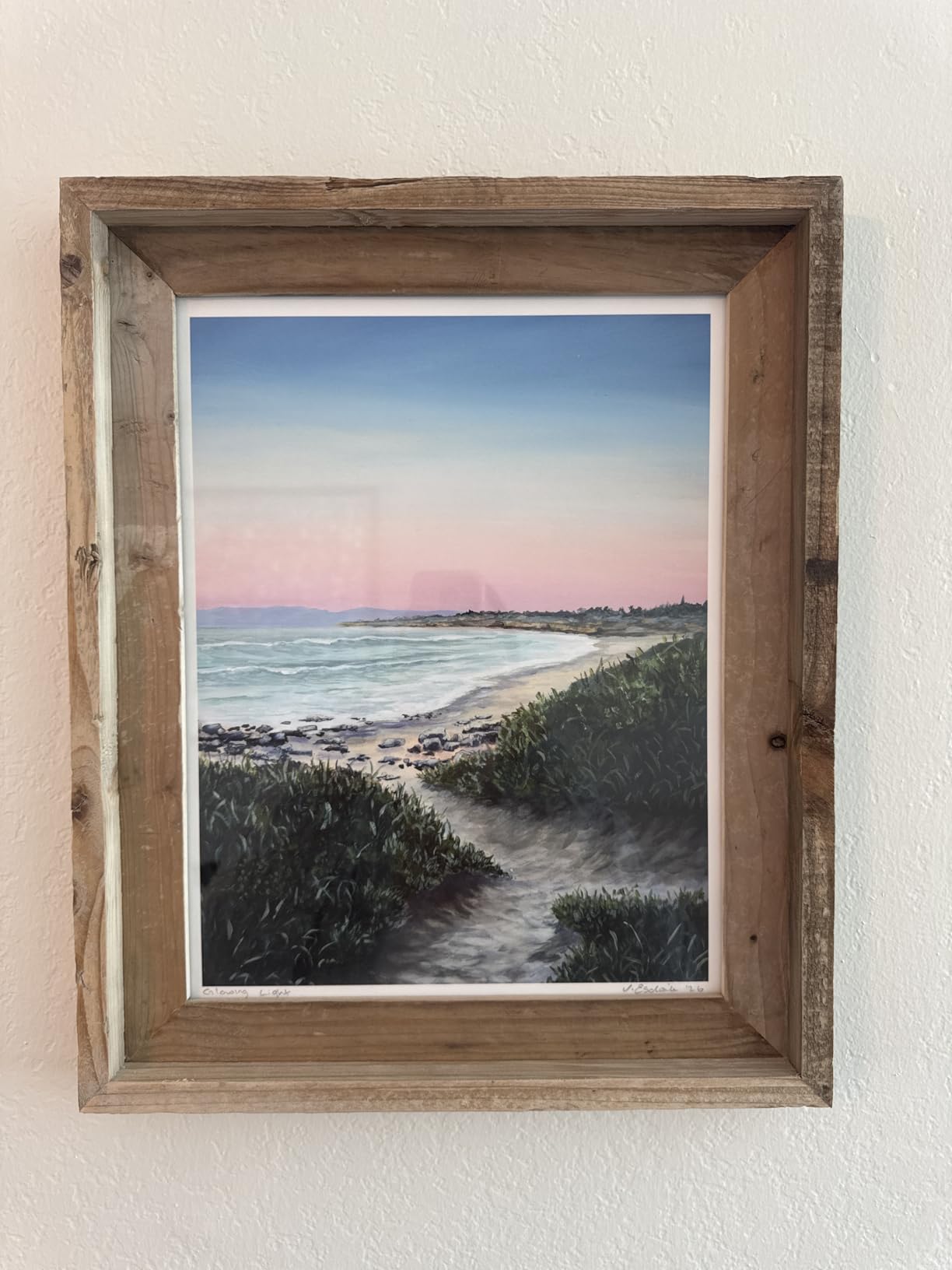 Rustic 27x40 Picture Frame, Reclaimed Barnwood Photo Frame for Wall Decor customer photo 2