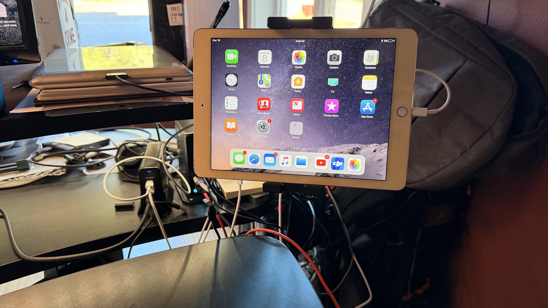iPad Yoke Mount, Tablet Holder Clamp Mount for Aircraft, 360° Rotation Adjustable Aluminum Trainer Tablet Holder for iPad Pro 12.9/Air/Mini, 4.7-13