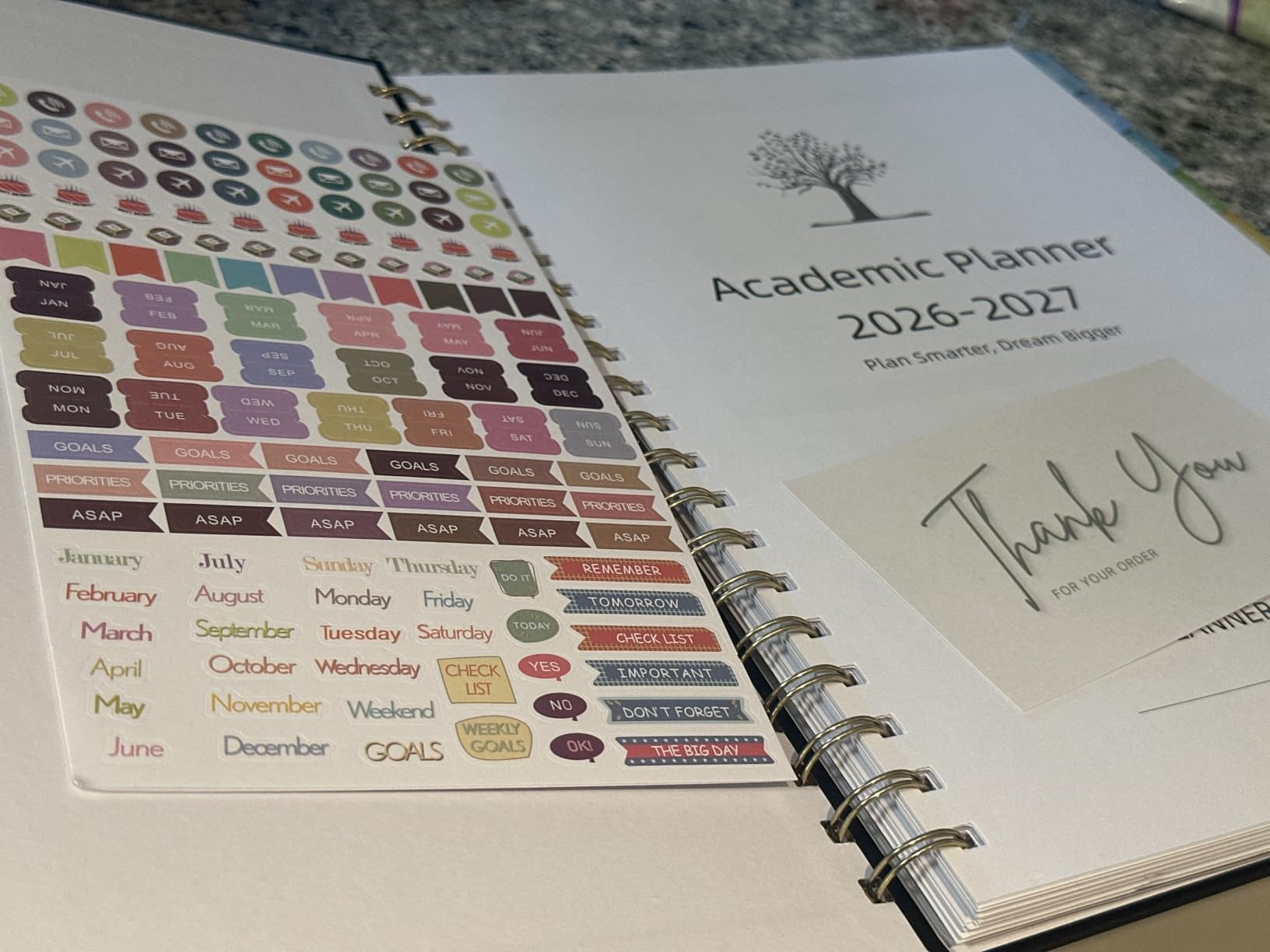 VALOME Planner 2026-2027, Weekly and Monthly Planner, 8.5