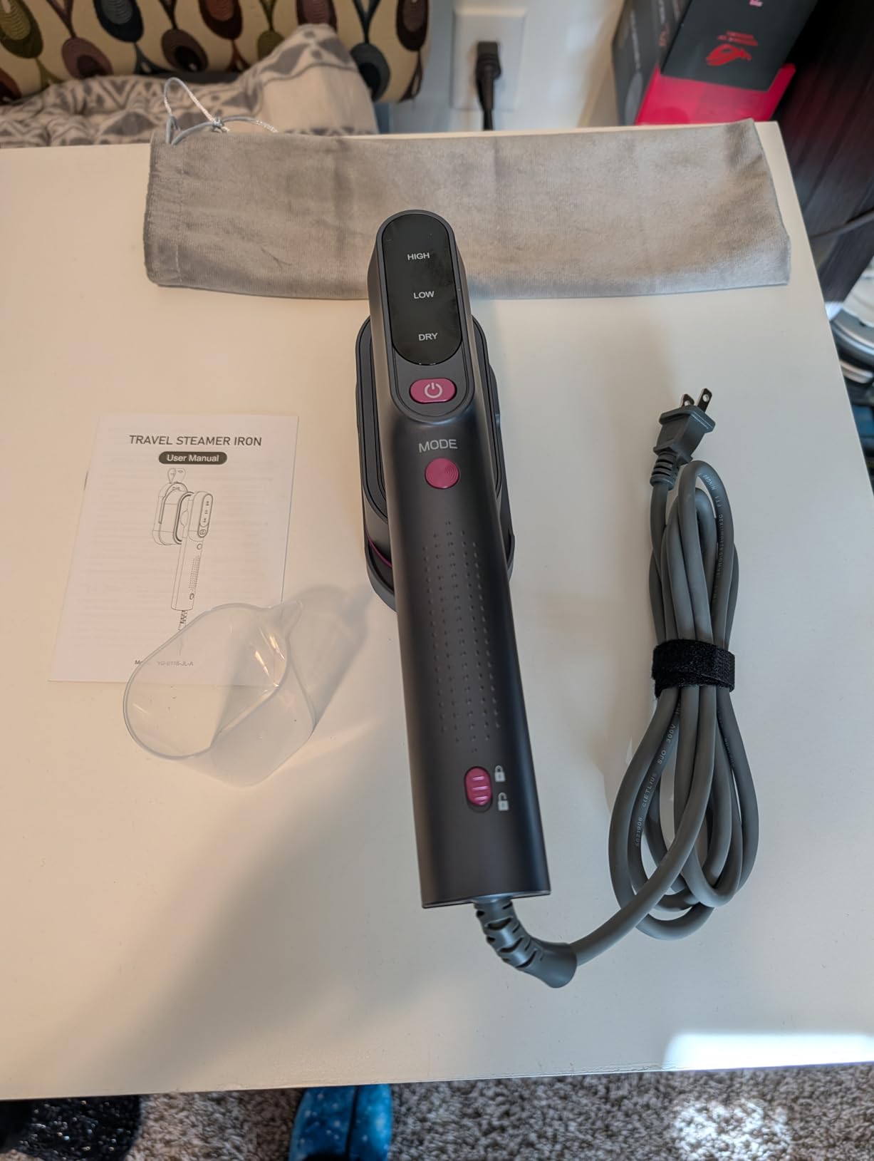 Travel Steamer for Clothes,100-240V Travel Steamer & Iron 2 in 1 with Fast Heat-Up,1200W Portable Handheld Garment Steamer,Travel Size,Large Heat Panel,Fabric Quick Wrinkle Remover for Global & Europe customer photo 1