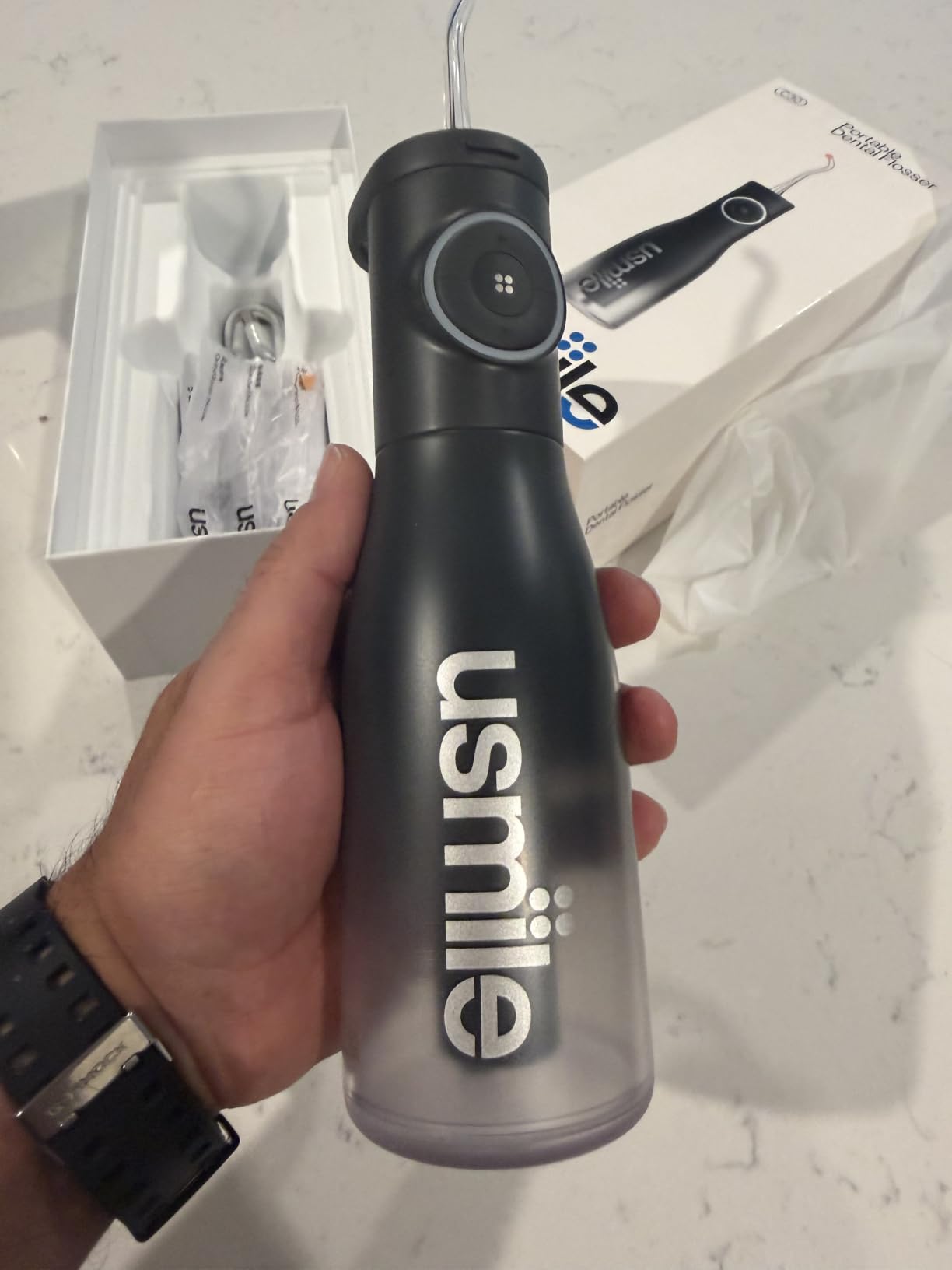 usmile C30 Cordless Water Flosser, 300ml Tank, 5 Modes, IPX7, Pink customer photo 2