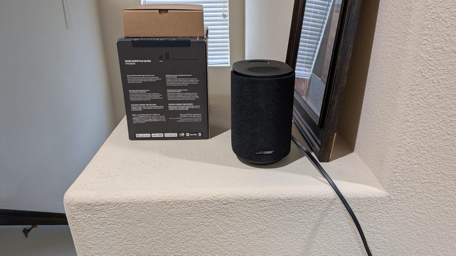 Bose New Lifestyle Ultra Speaker, Wireless Home Speaker, TrueSpatial Audio, CleanBass, AirPlay & Google Cast, White Smoke customer photo 2