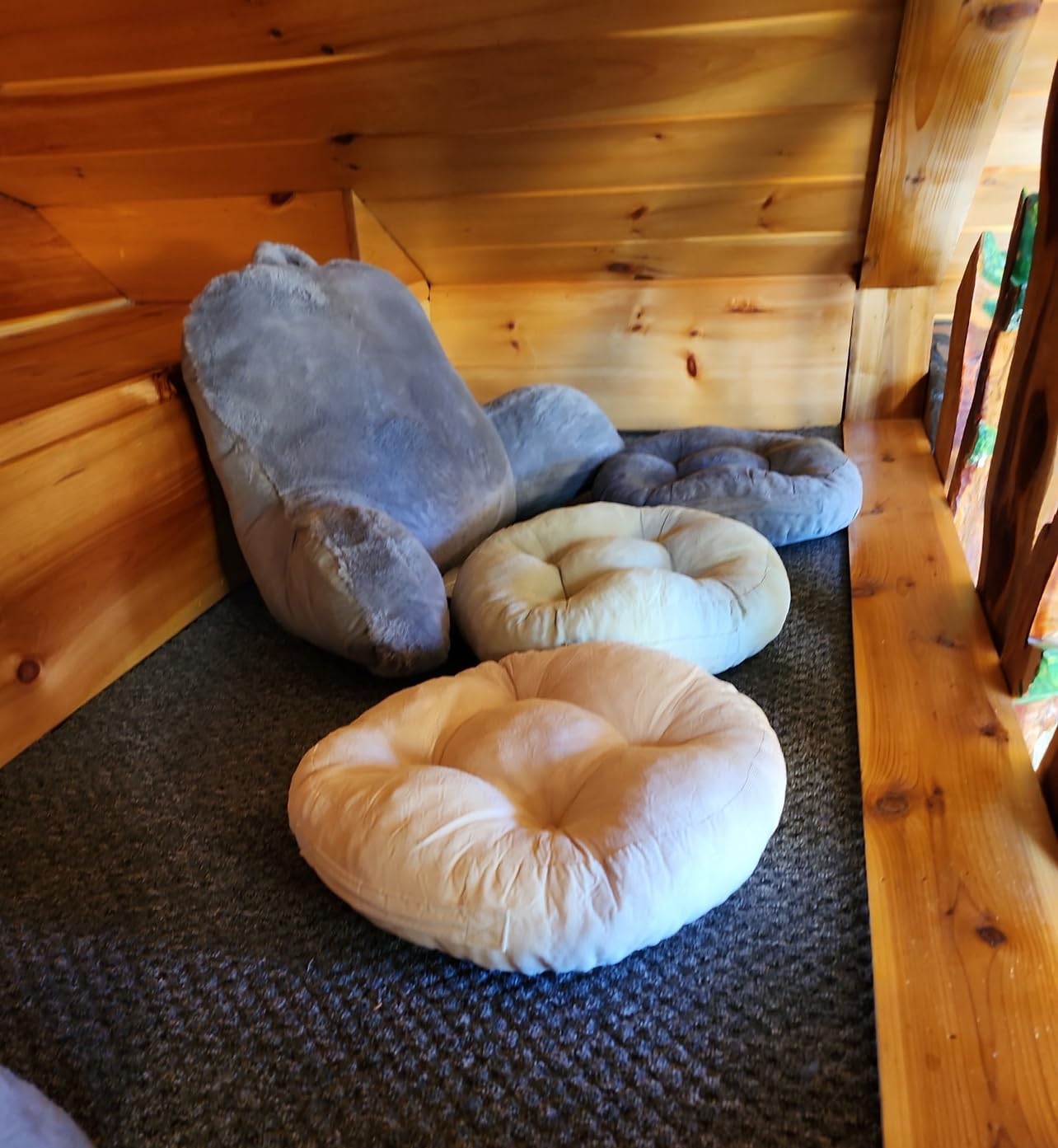 Floor Cushions for Kids 6 Pack, Tree Stump Classroom Seating, 15 Inch customer photo 1