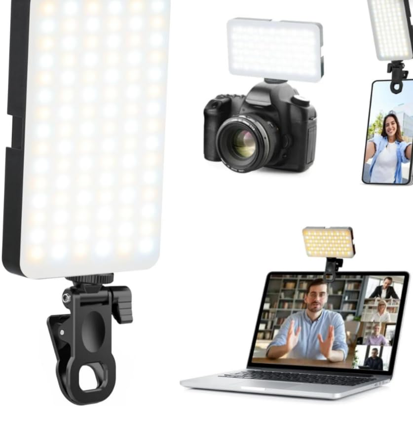 Ring Light for Computer Video Conference - Webcam Light for Monitor Clip On Remote Working Distance Learning Zoom Call Self Broadcasting and Live Streaming Influencer Light Laptop Video Conferencing customer photo 1