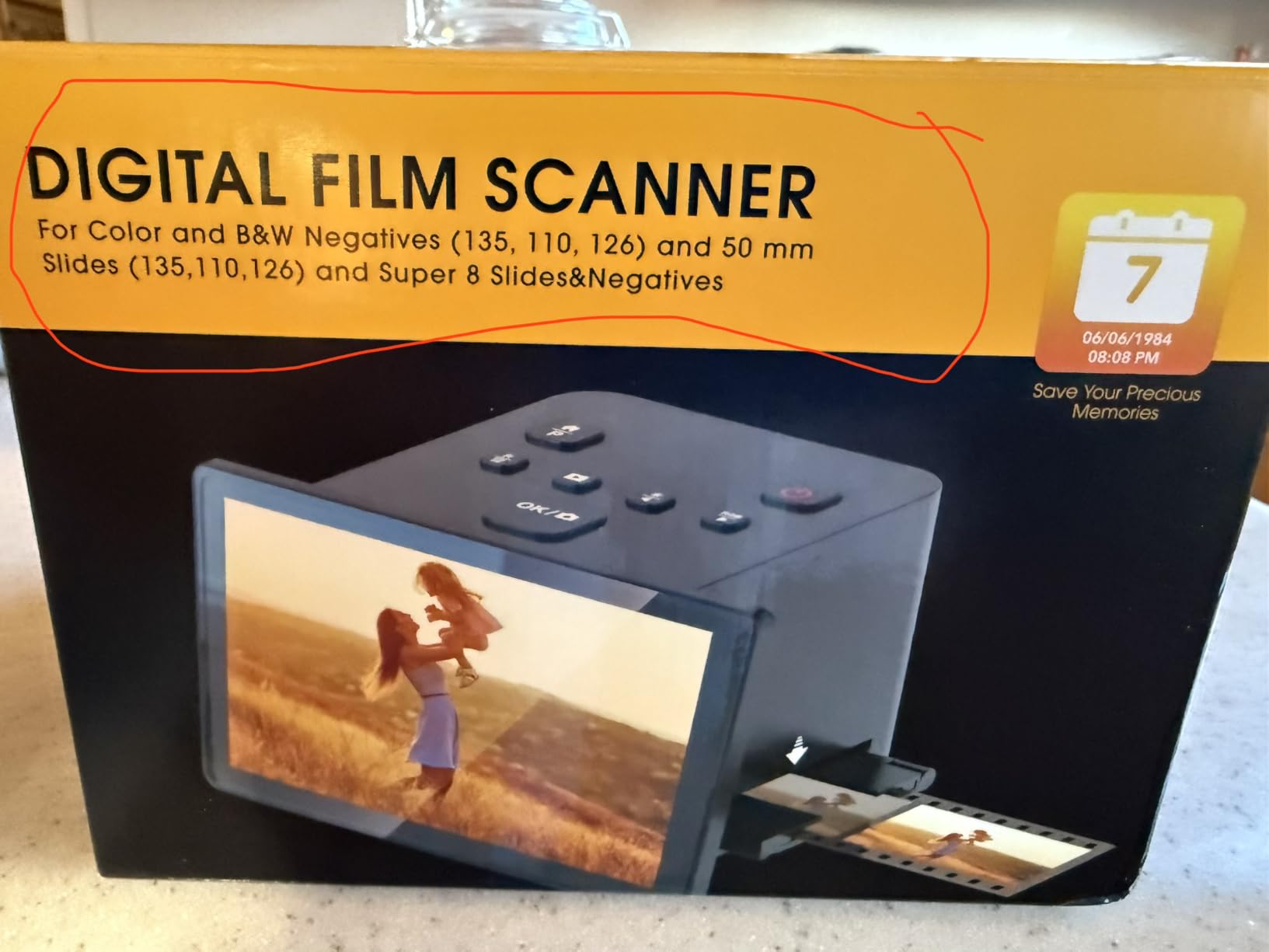 Slide & Negative Film Scanner, Converts 35mm Slides to Digital JPEG Photos customer photo 1