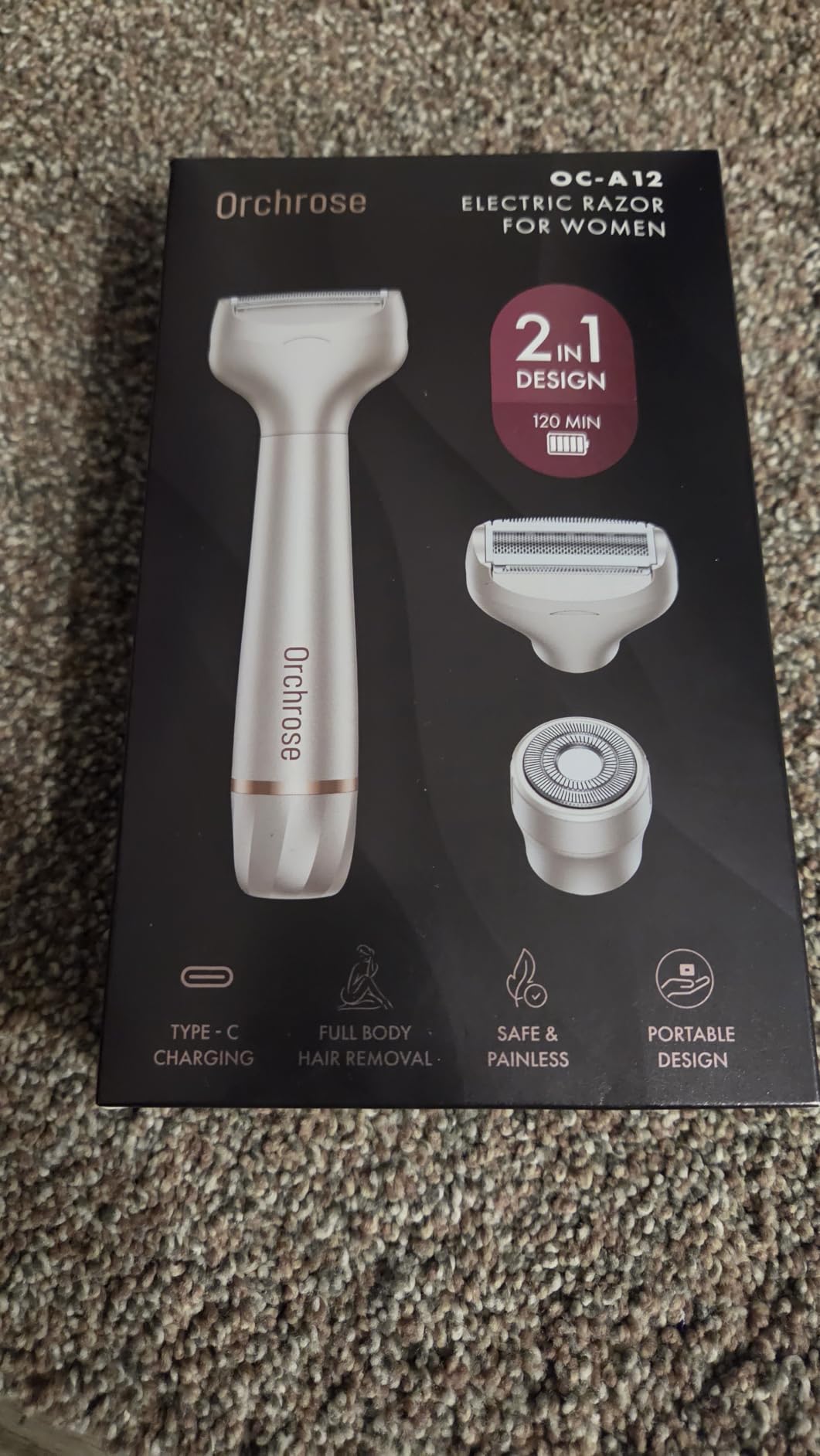Orchrose Women's Electric Razor Cordless: Painless Shaver for Face Legs Underarms Bikini Area - Ladies Wet Dry Hair Remover Multifunctional Trimmer with Travel Lock customer photo 2