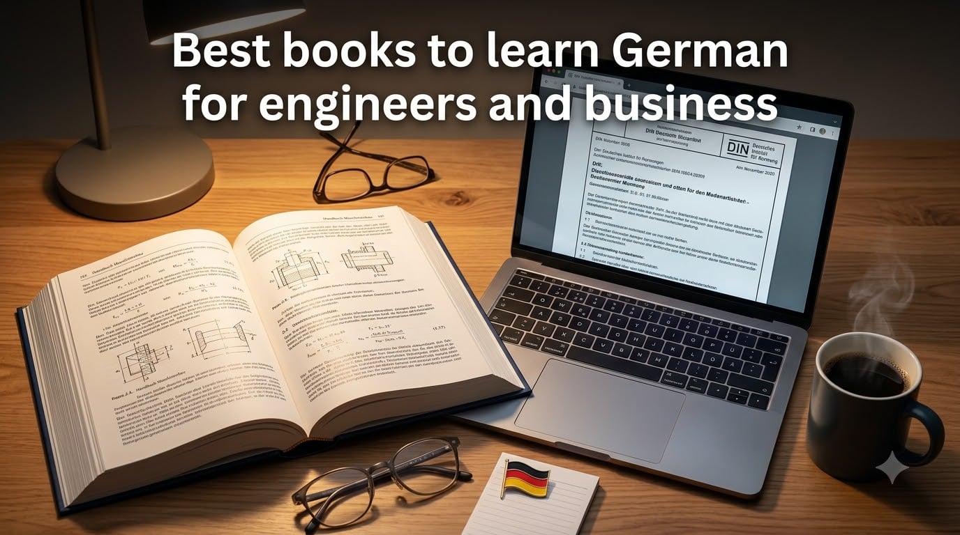 Best books to learn German for engineers and business