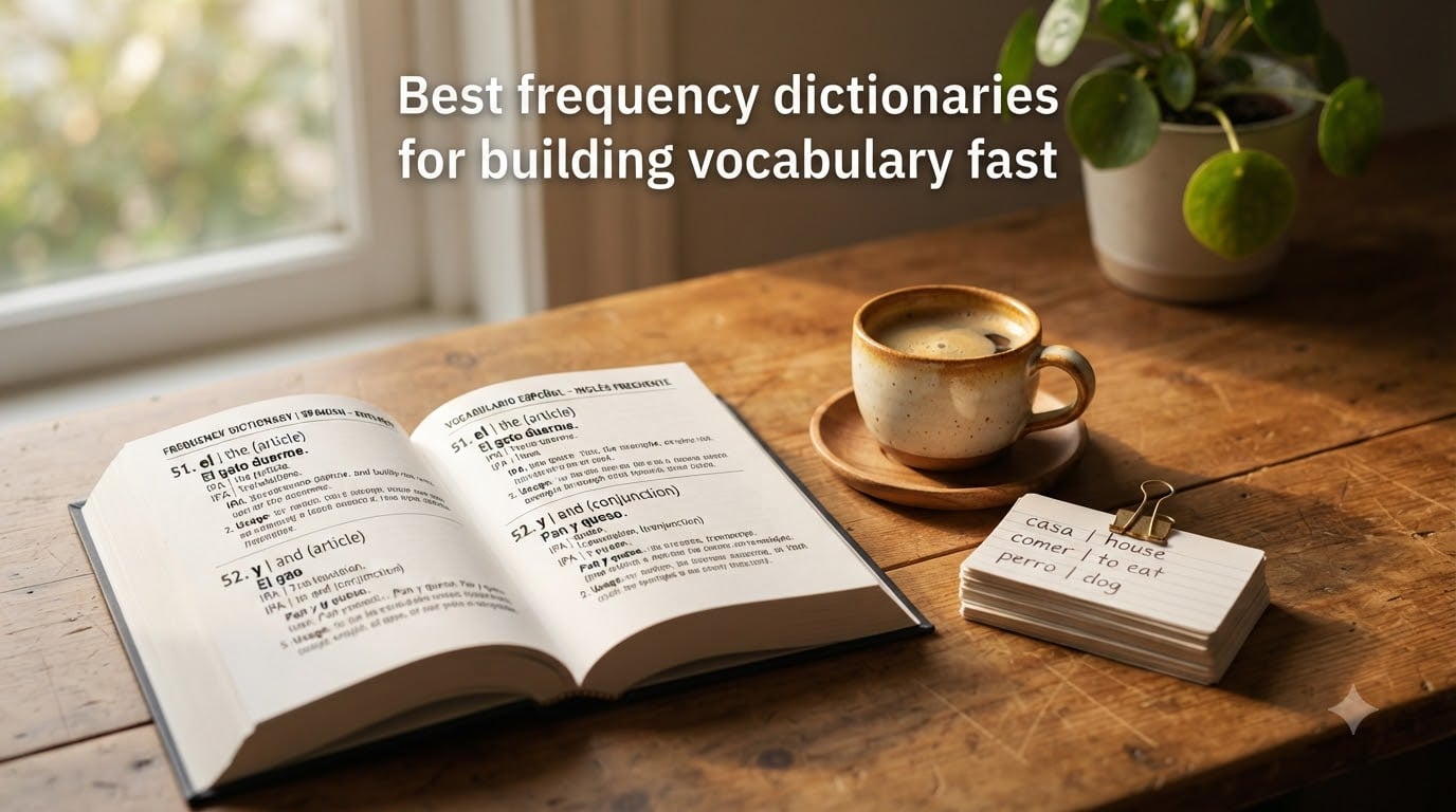 Best frequency dictionaries for building vocabulary fast