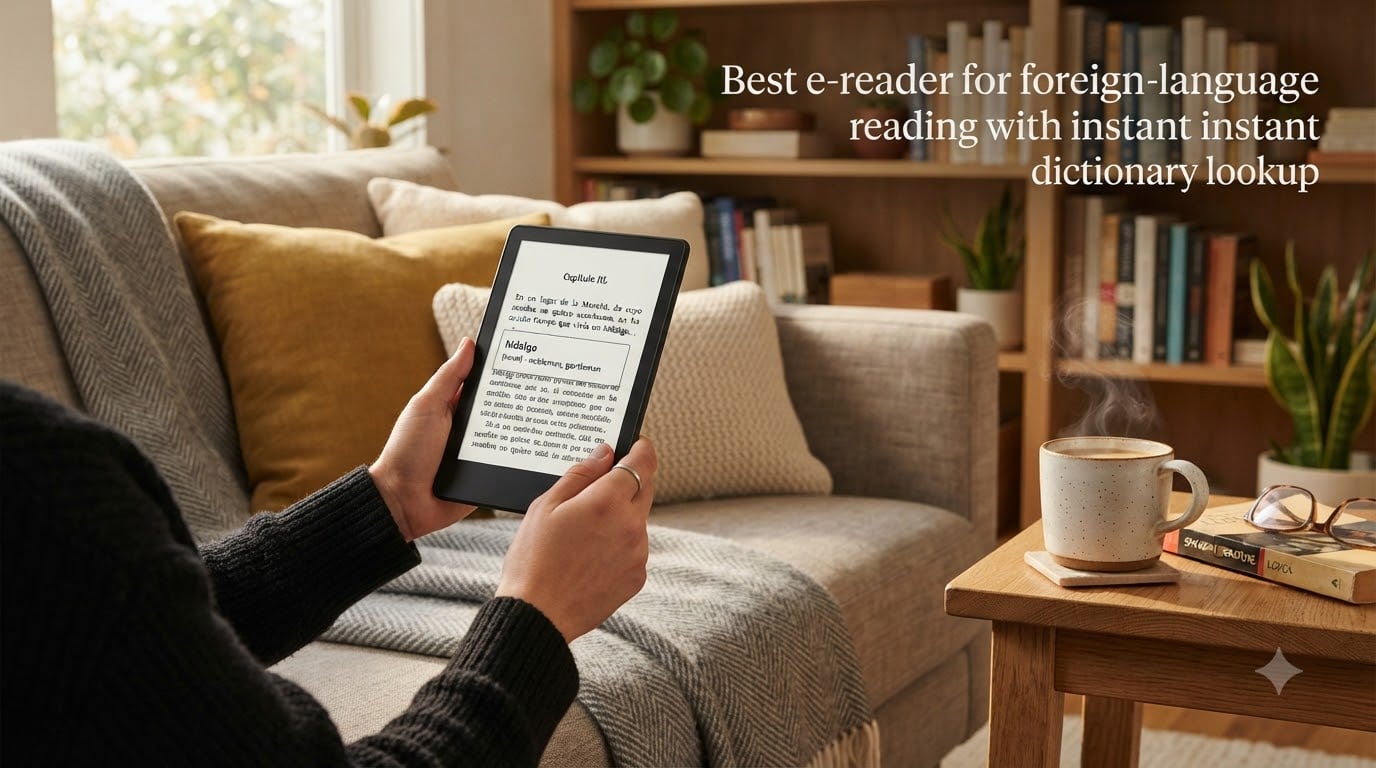 Best e-reader for foreign-language reading with instant dictionary lookup