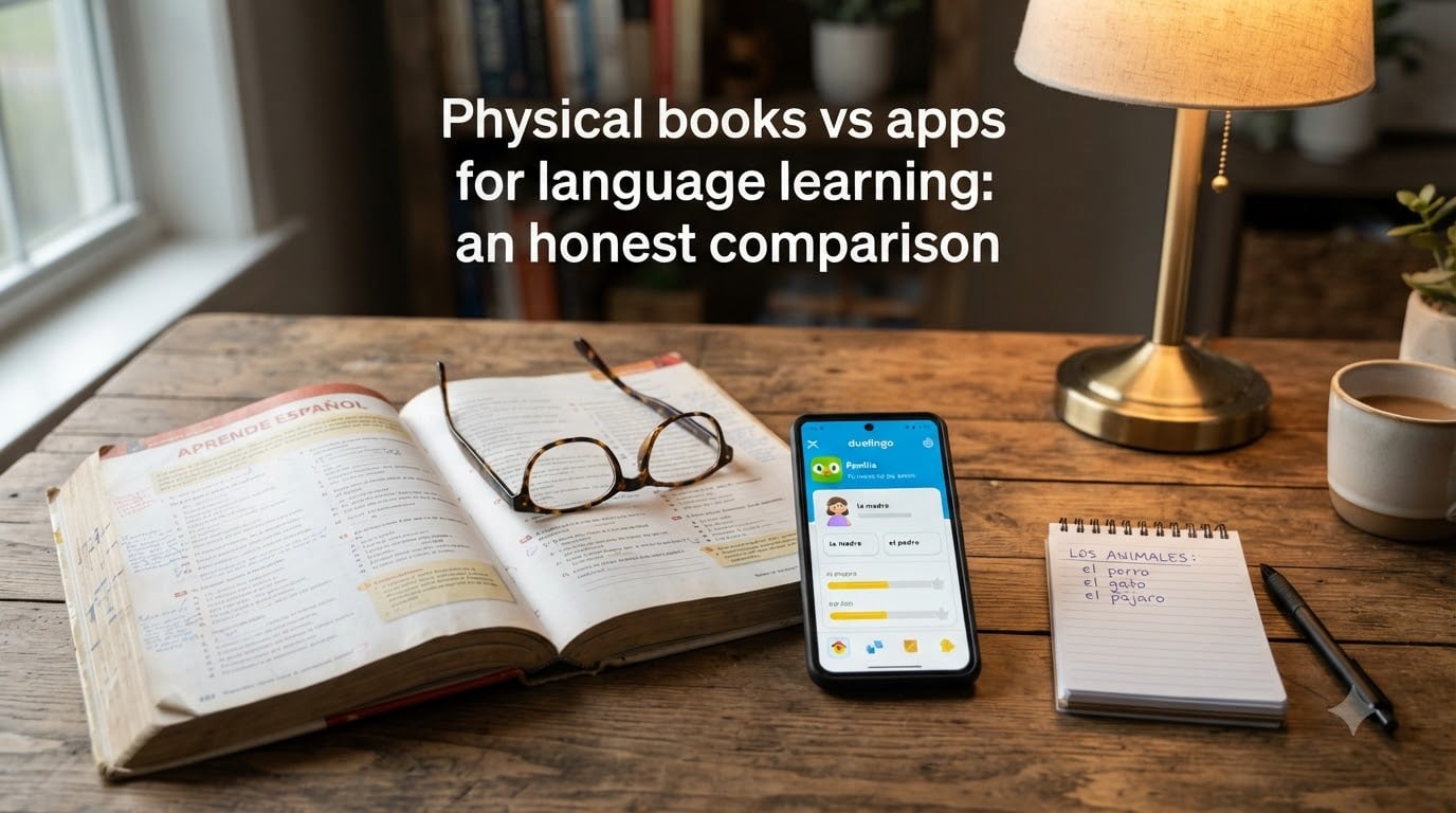 Physical books vs apps for language learning: an honest comparison