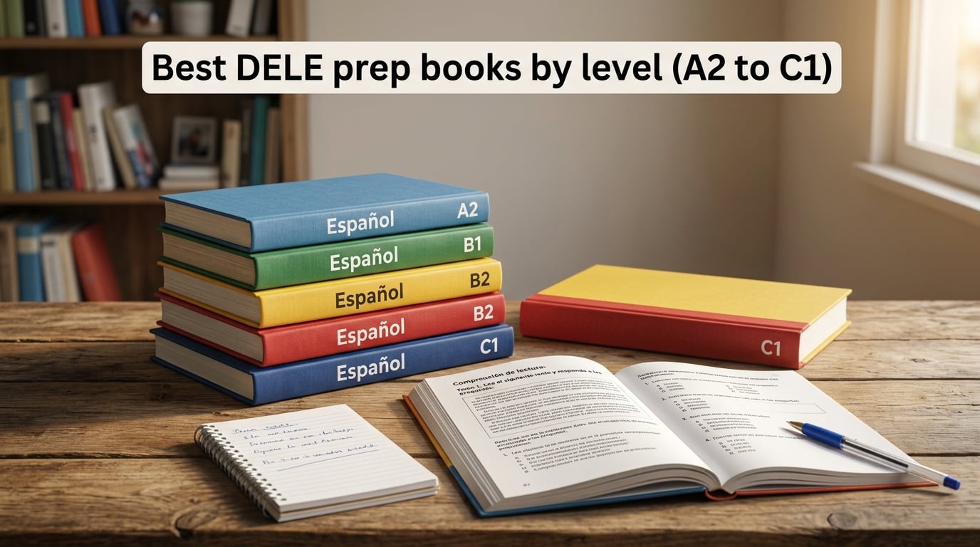 Best DELE prep books by level (A2 to C1)