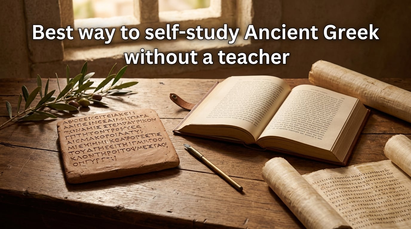 Best way to self-study Ancient Greek without a teacher