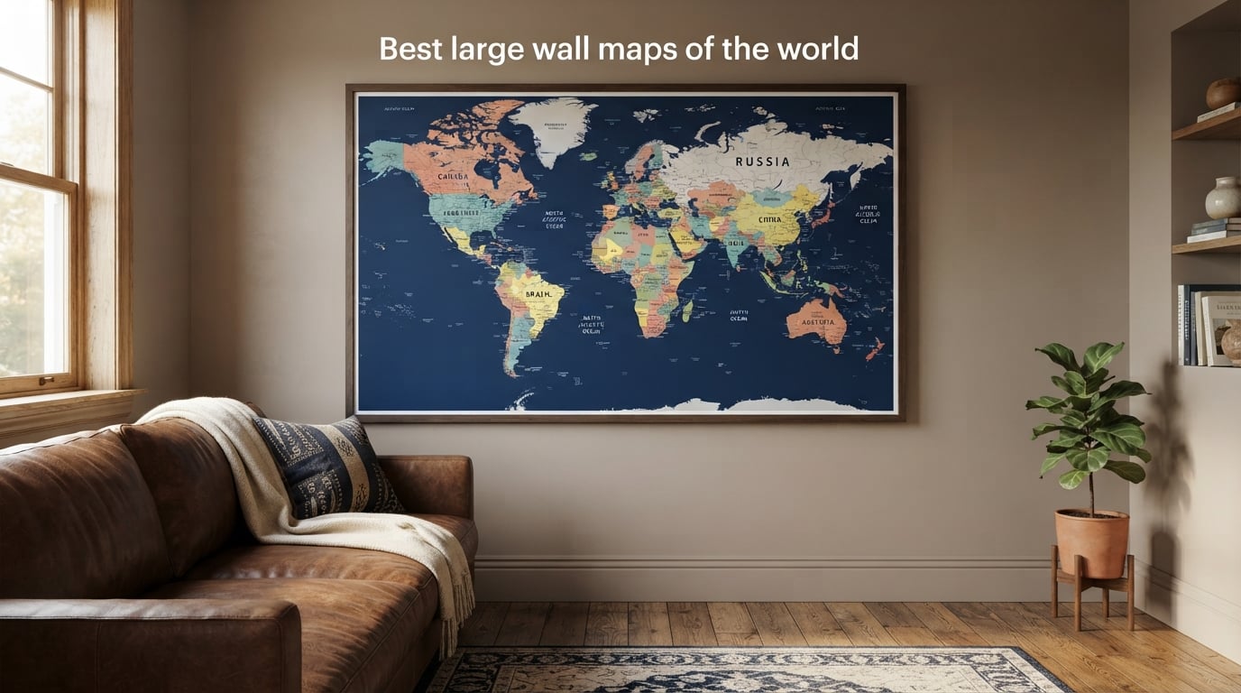 Best large wall maps of the world