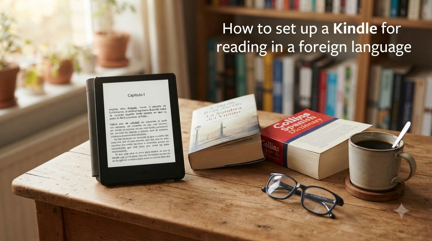 How to set up a Kindle for reading in a foreign language