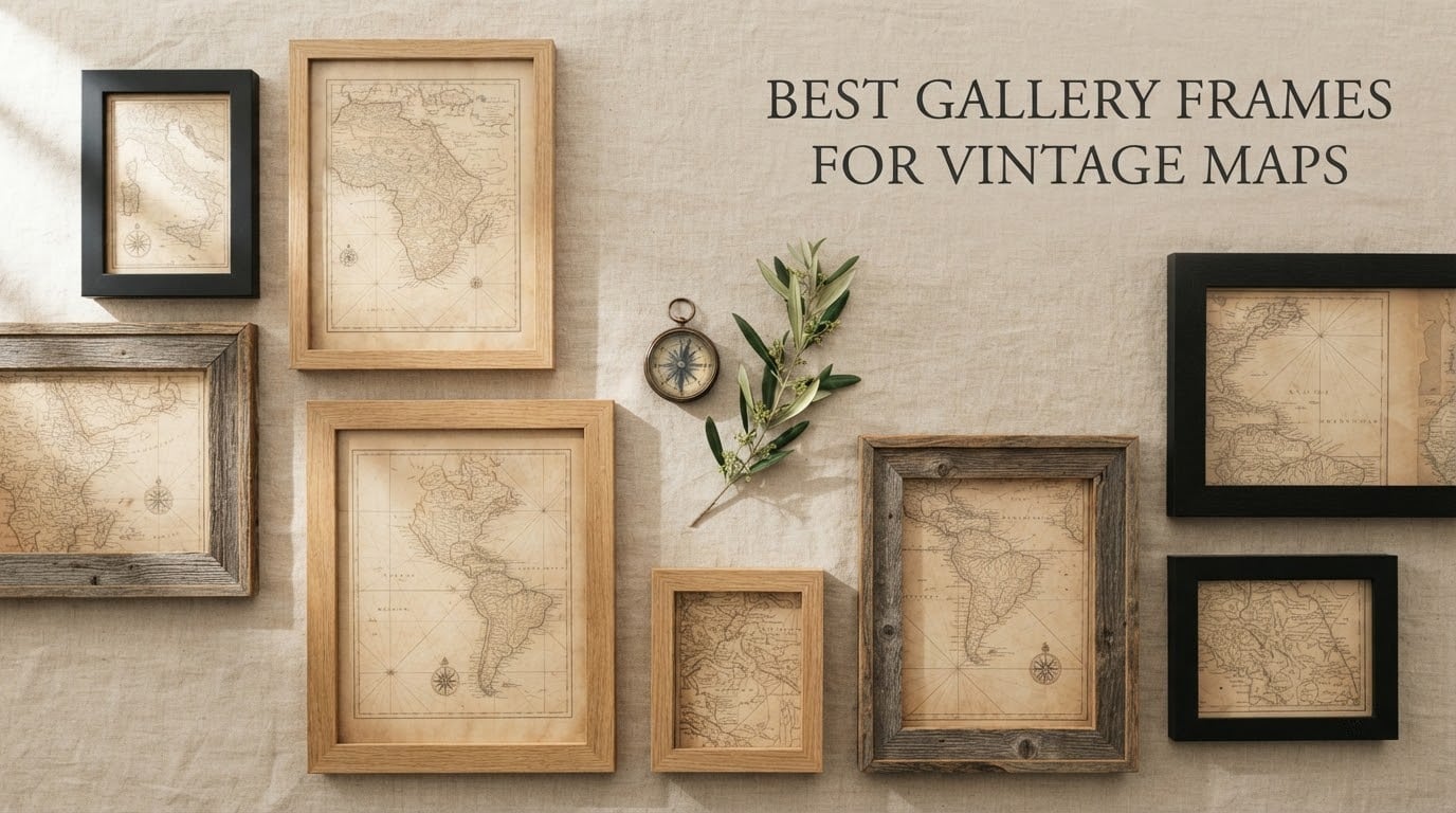 best gallery frames for vintage maps