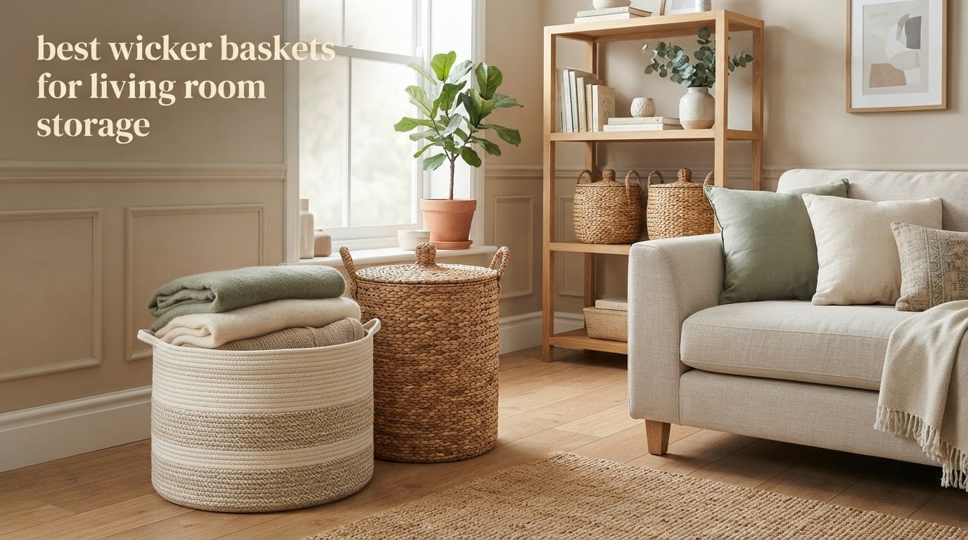 best wicker baskets for living room storage