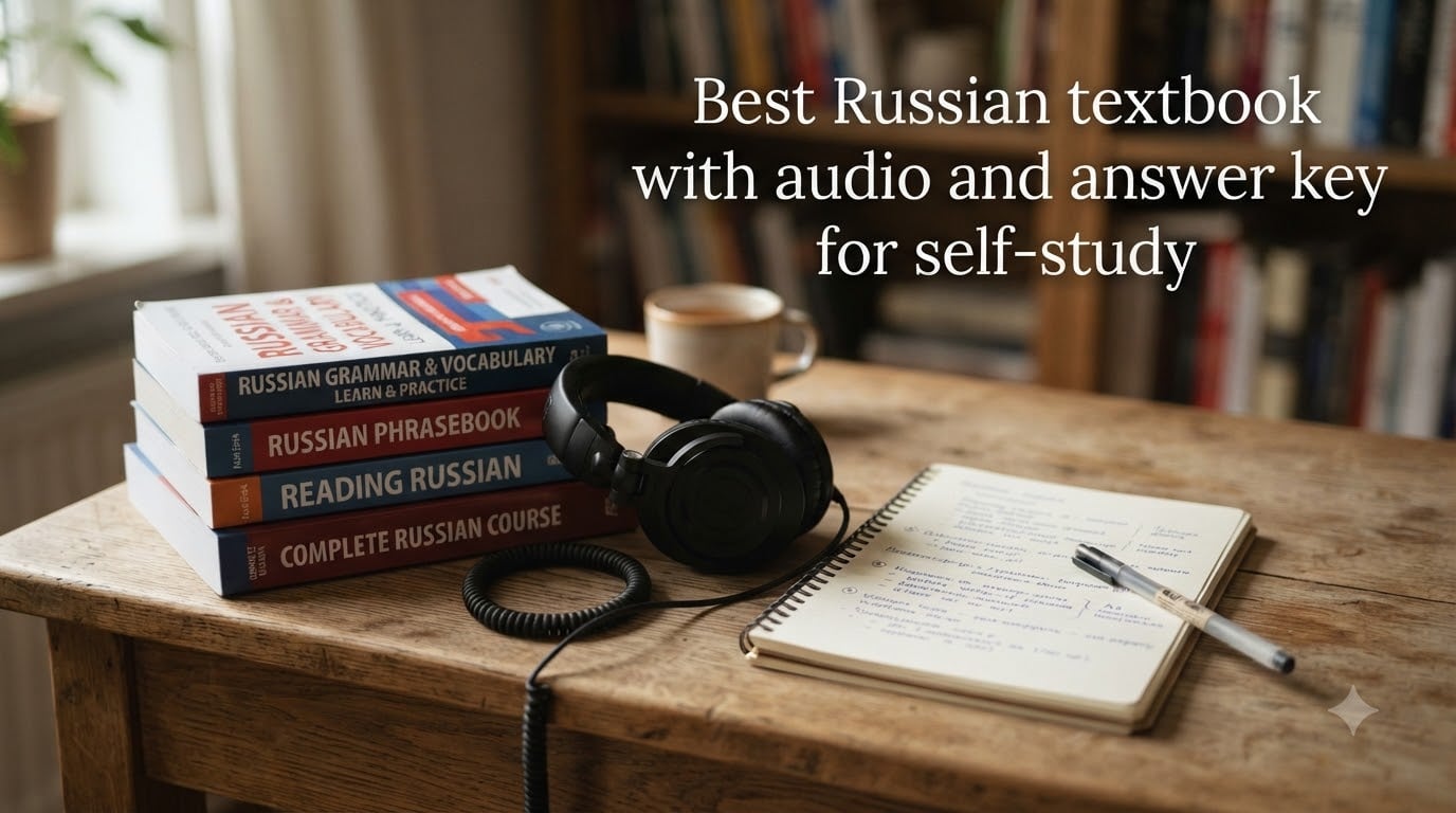 Best Russian textbook with audio and answer key for self-study
