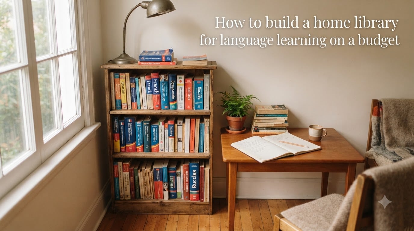 How to build a home library for language learning on a budget