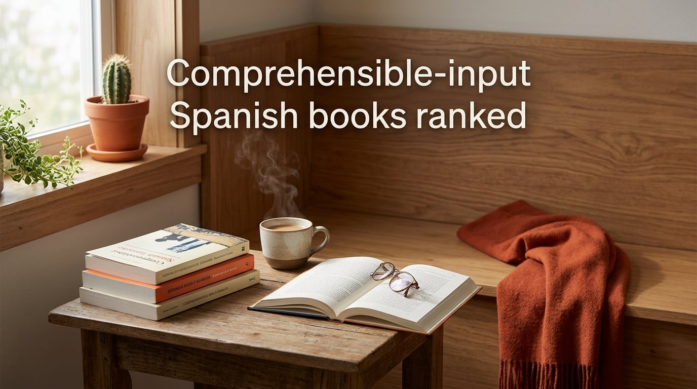Comprehensible-input Spanish books ranked