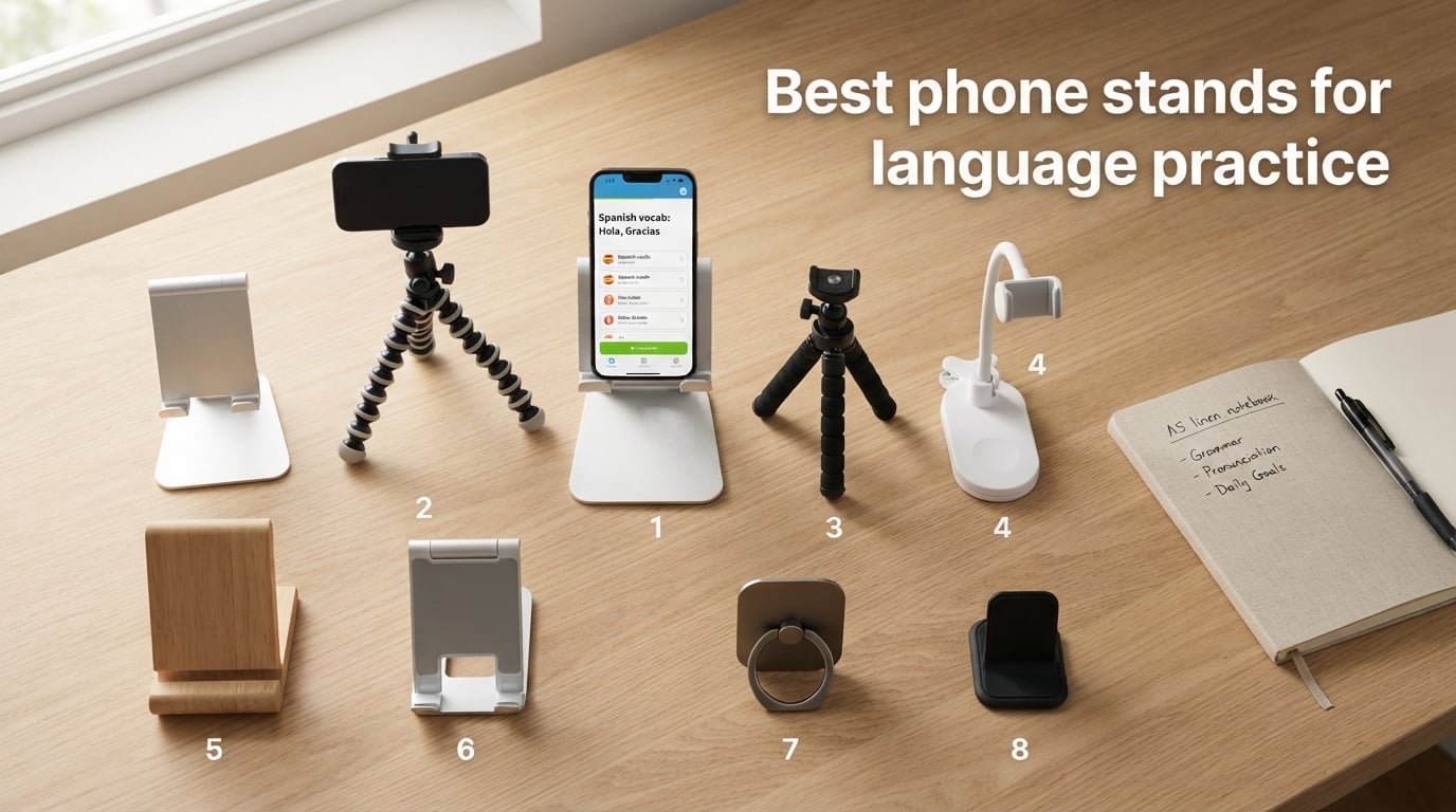 Best phone stands for language practice